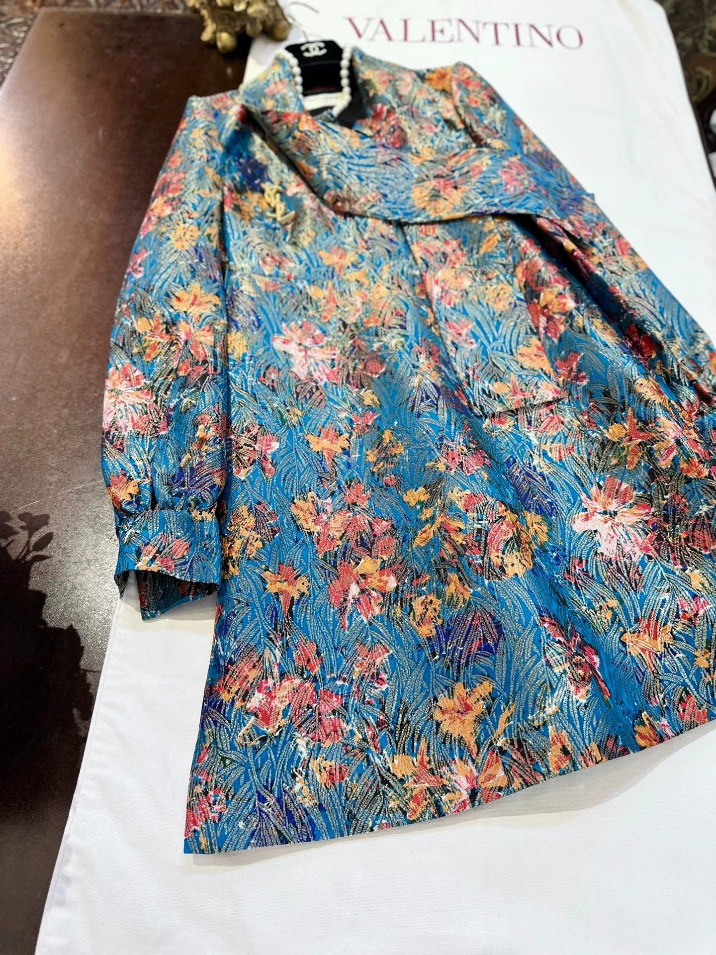 Saint Laurent Paris YSL Saint Laurent Floral Embroidered Dress Size M / US 6-8 / IT 42-44 - 3 Thumbnail