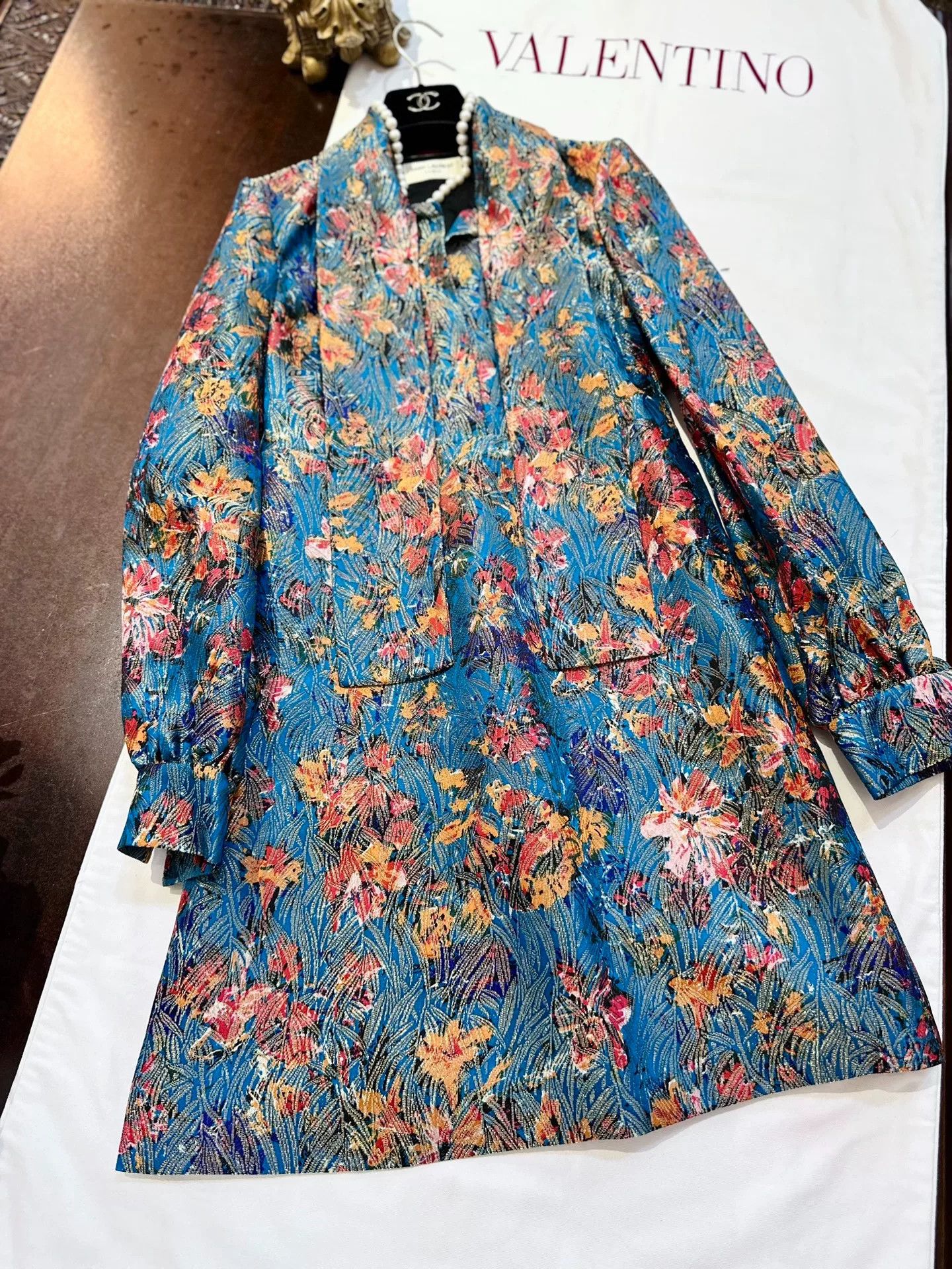 Saint Laurent Paris YSL Saint Laurent Floral Embroidered Dress Size M / US 6-8 / IT 42-44 - 6 Thumbnail