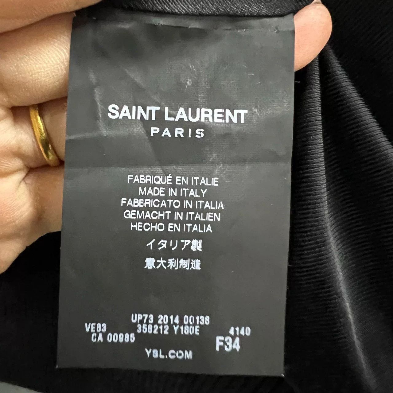Saint Laurent Paris Saint Laurent Dark Blue Leather Patch Jacket Size US M / EU 48-50 / 2 - 4 Thumbnail