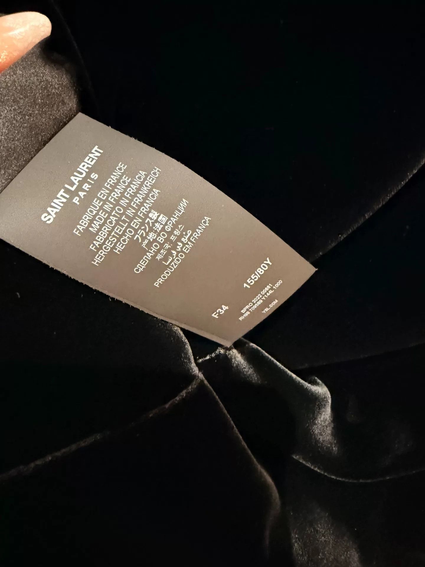 Saint Laurent Paris YSL Saint Laurent Black Velvet Short Dress Size M / US 6-8 / IT 42-44 - 4 Thumbnail