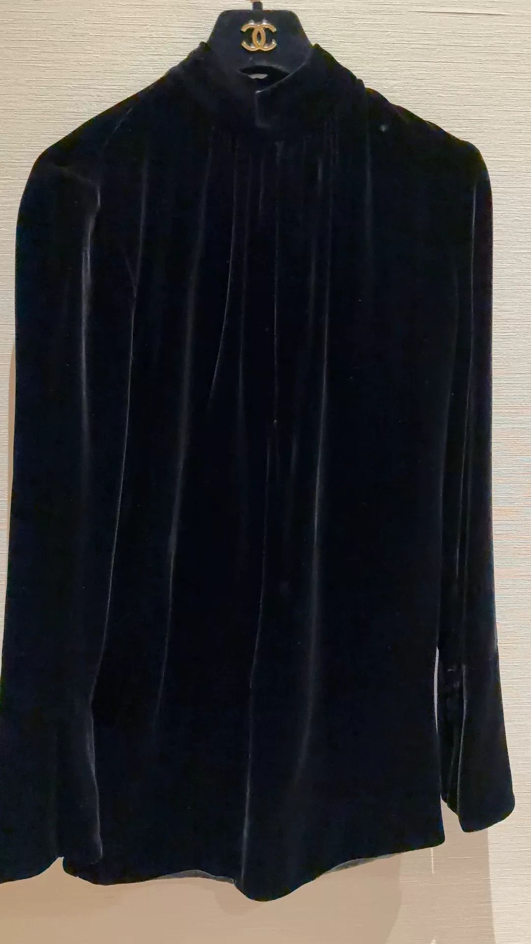 Saint Laurent Paris YSL Saint Laurent Black Velvet Short Dress Size M / US 6-8 / IT 42-44 - 2 Thumbnail