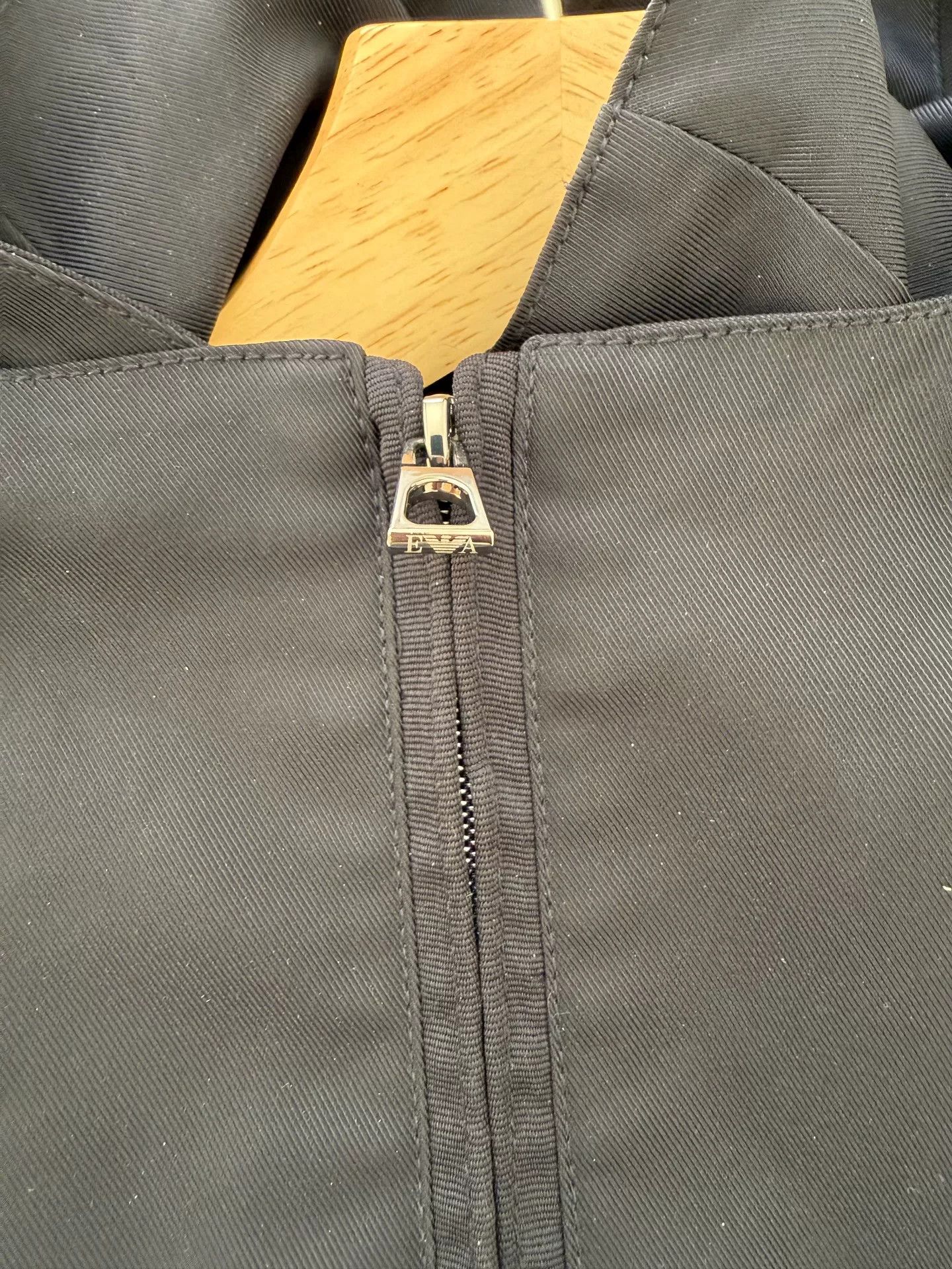 Emporio Armani EMPORIO ARMANI Black Layered Jacket Size US M / EU 48-50 / 2 - 3 Thumbnail