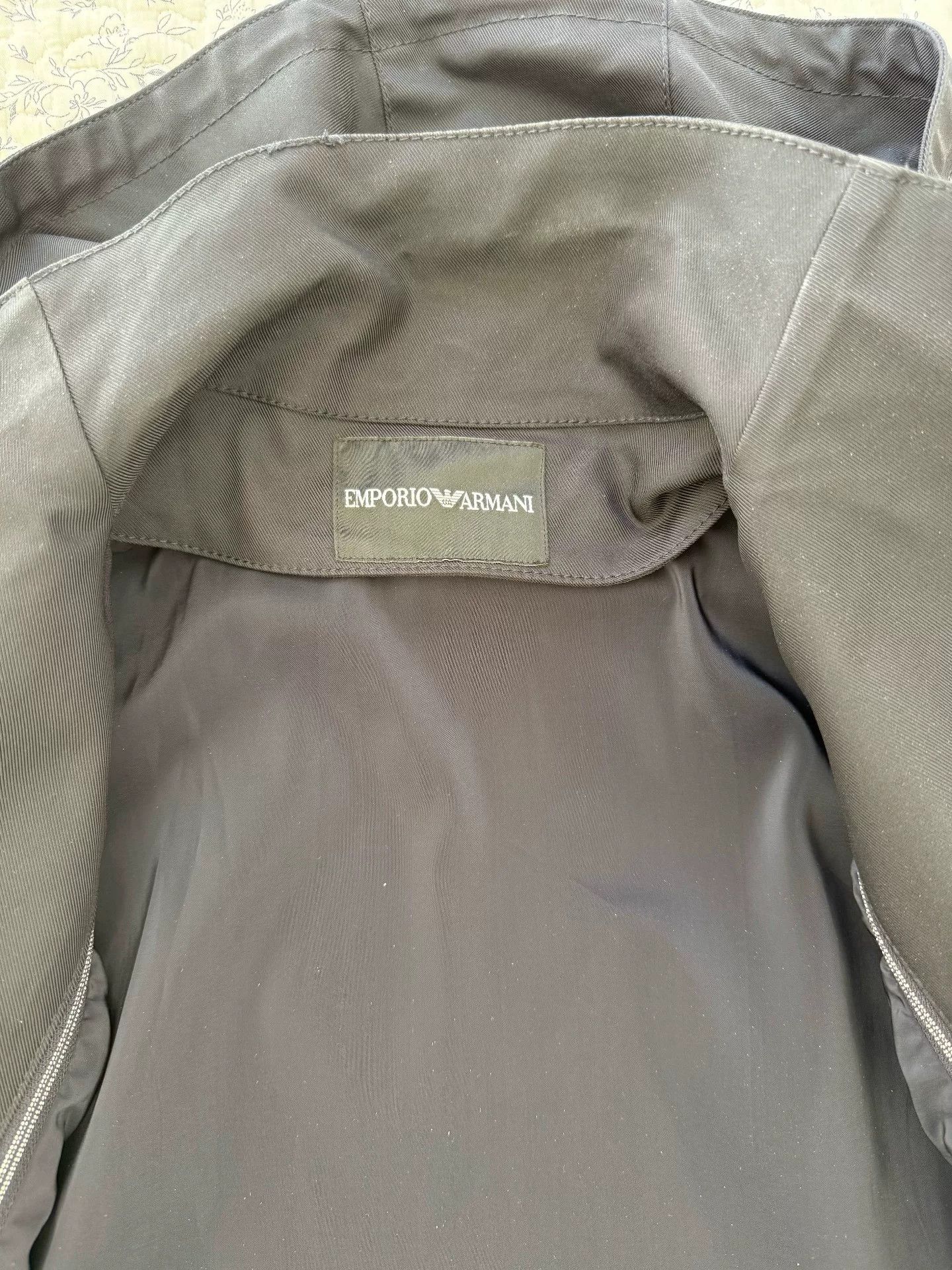 Emporio Armani EMPORIO ARMANI Black Layered Jacket Size US M / EU 48-50 / 2 - 6 Thumbnail