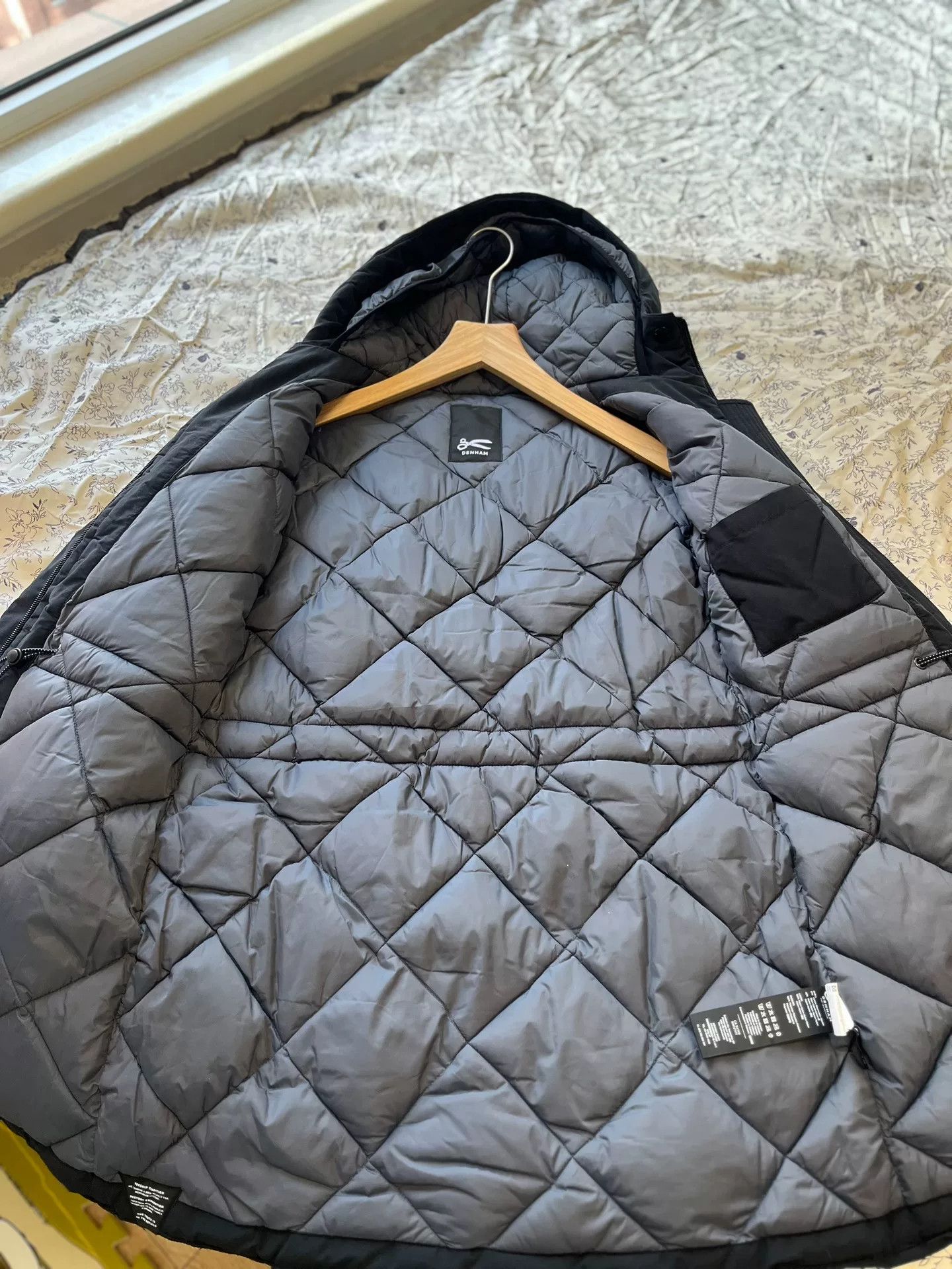 DENHAM Denham Black Long Puffer Cotton Jacket Size US M / EU 48-50 / 2 - 7 Thumbnail