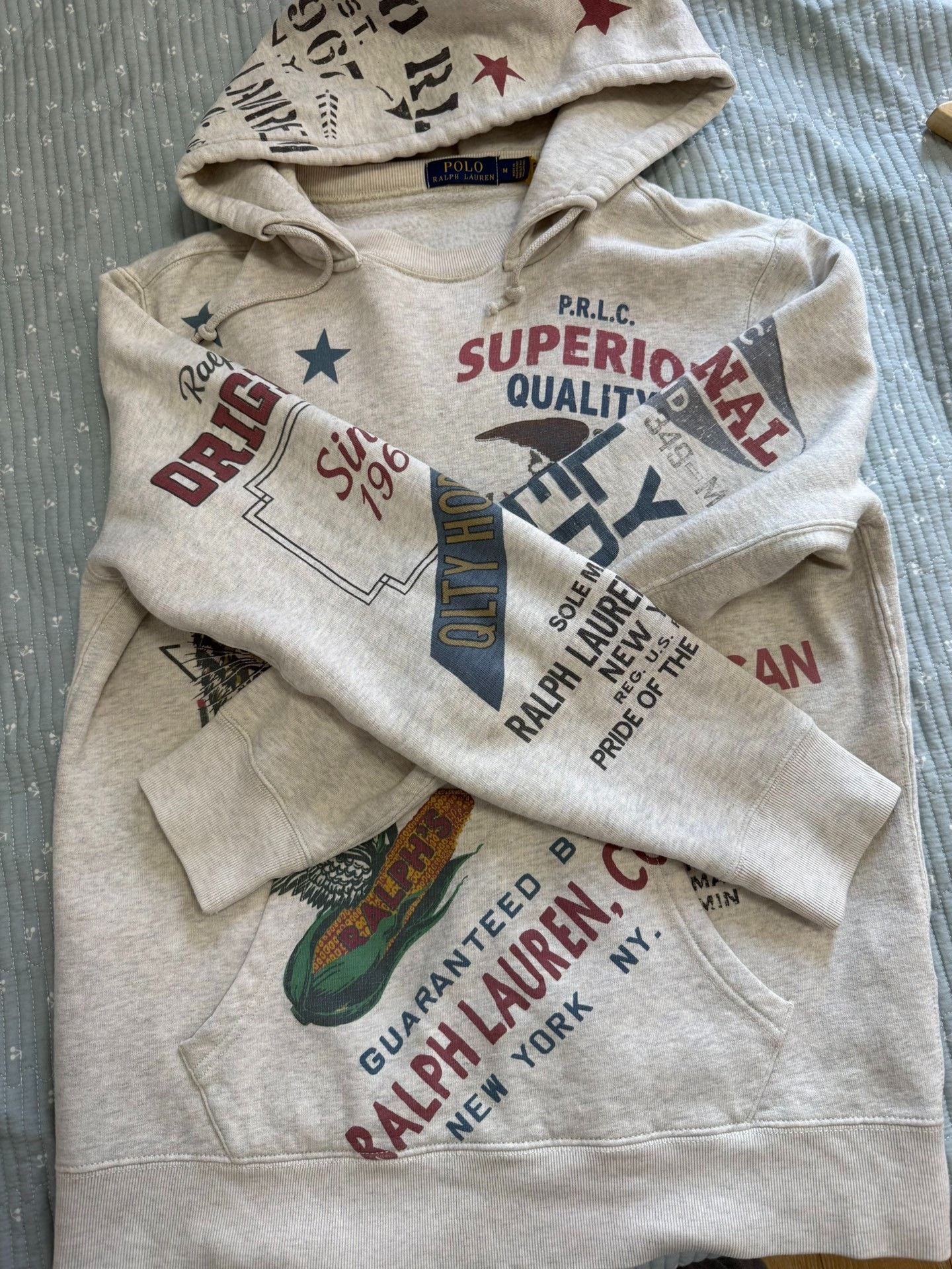 Polo Ralph Lauren Polo Ralph Lauren Gray Printed Sweatshirt Size US M / EU 48-50 / 2 - 4 Thumbnail