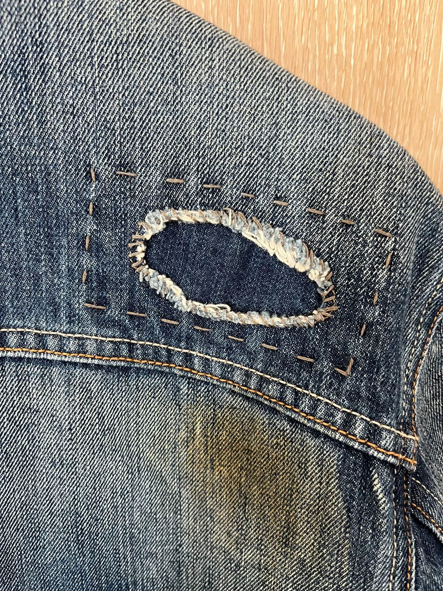 Levi's Levi's Type 1 Washed Distressed Patched Denim Jacket Size US M / EU 48-50 / 2 - 5 Thumbnail