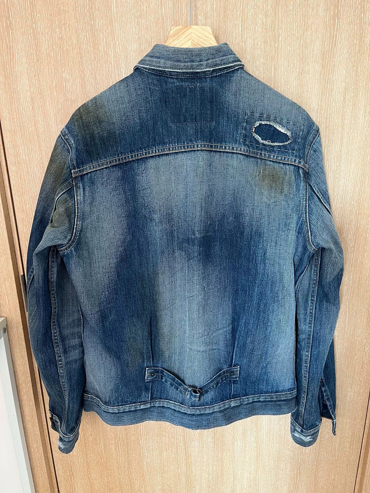 Levi's Levi's Type 1 Washed Distressed Patched Denim Jacket Size US M / EU 48-50 / 2 - 2 Thumbnail