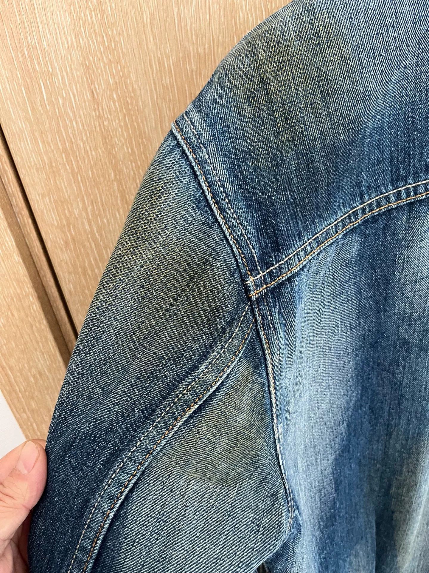 Levi's Levi's Type 1 Washed Distressed Patched Denim Jacket Size US M / EU 48-50 / 2 - 6 Thumbnail