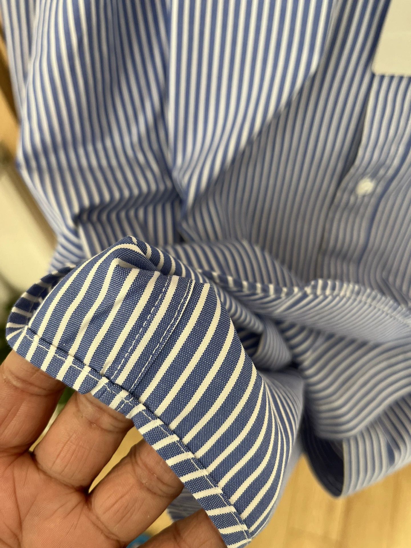 Beams Plus BEAMS Blue White Stripe Shirt Size US M / EU 48-50 / 2 - 5 Thumbnail