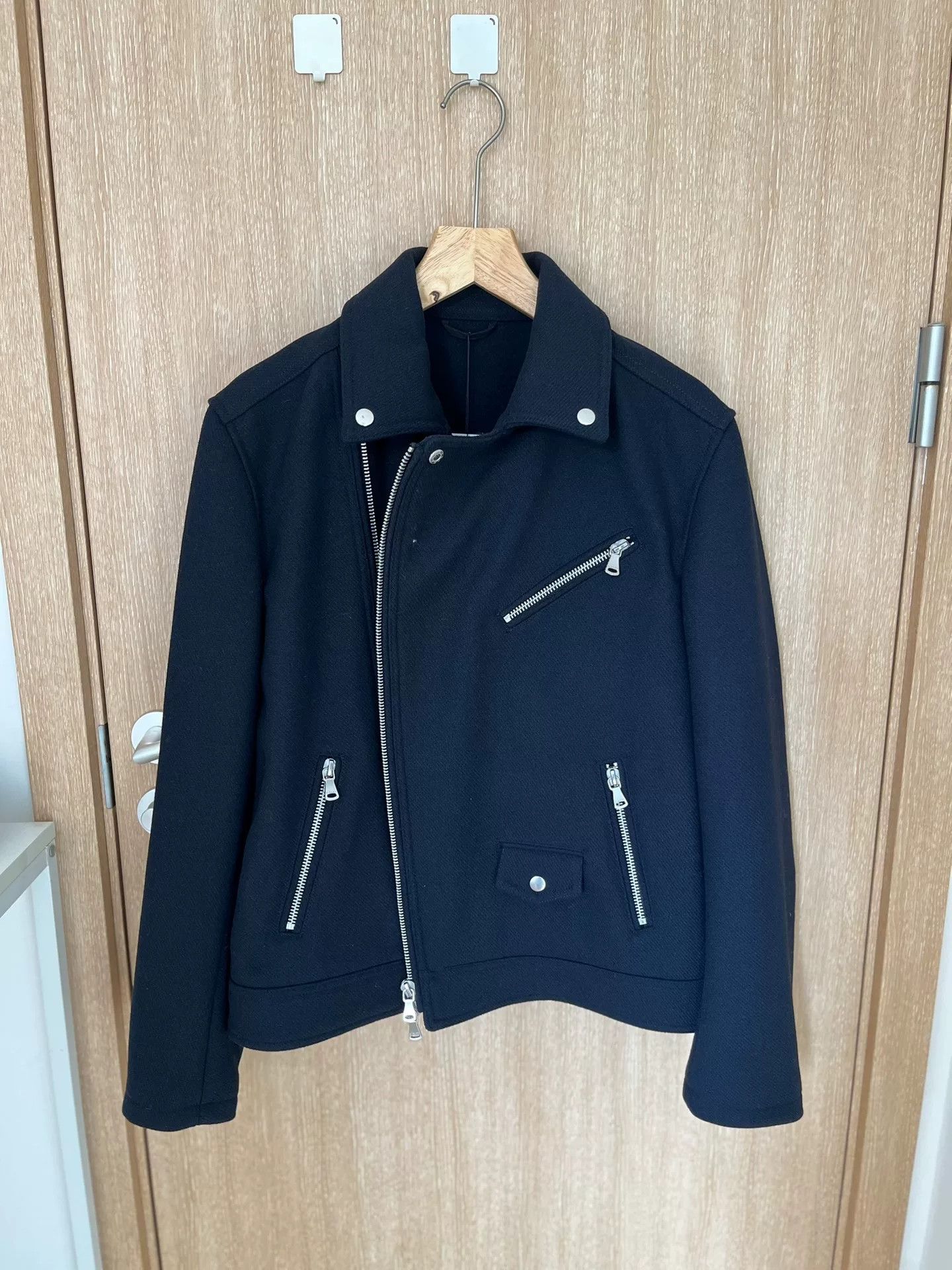 Sisley Sisley Wool Biker Jacket Size US M / EU 48-50 / 2 - 2 Thumbnail