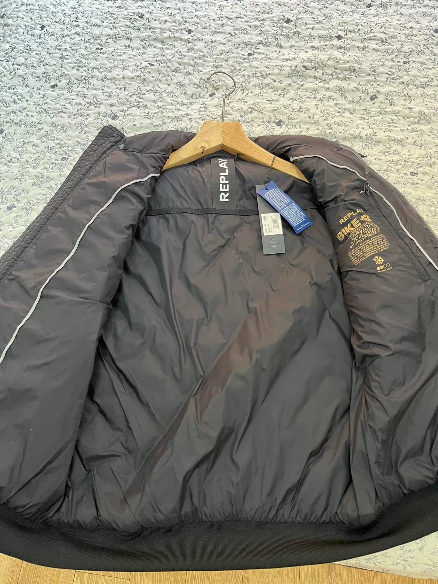 Replay Replay Black Motorcycle Padded Jacket Size US M / EU 48-50 / 2 - 9 Thumbnail