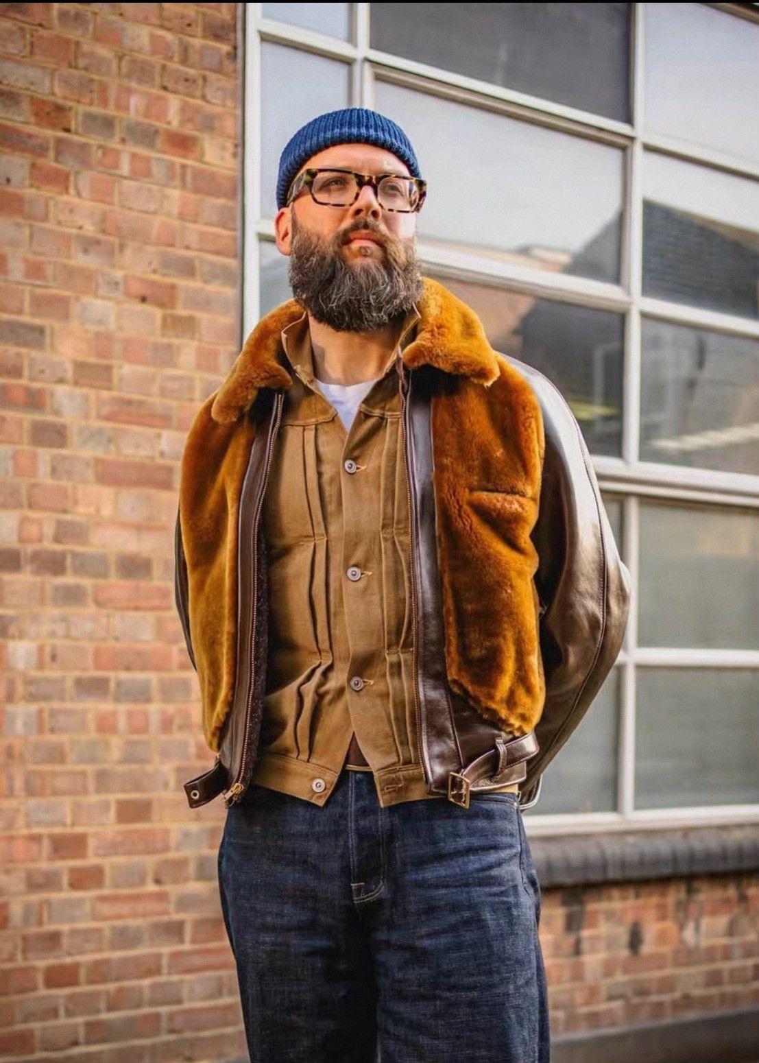 Buzz Rickson's Buzz Rickson's TOYO Brown Bear Leather Jacket Size US XXS / EU 40 - 4 Thumbnail