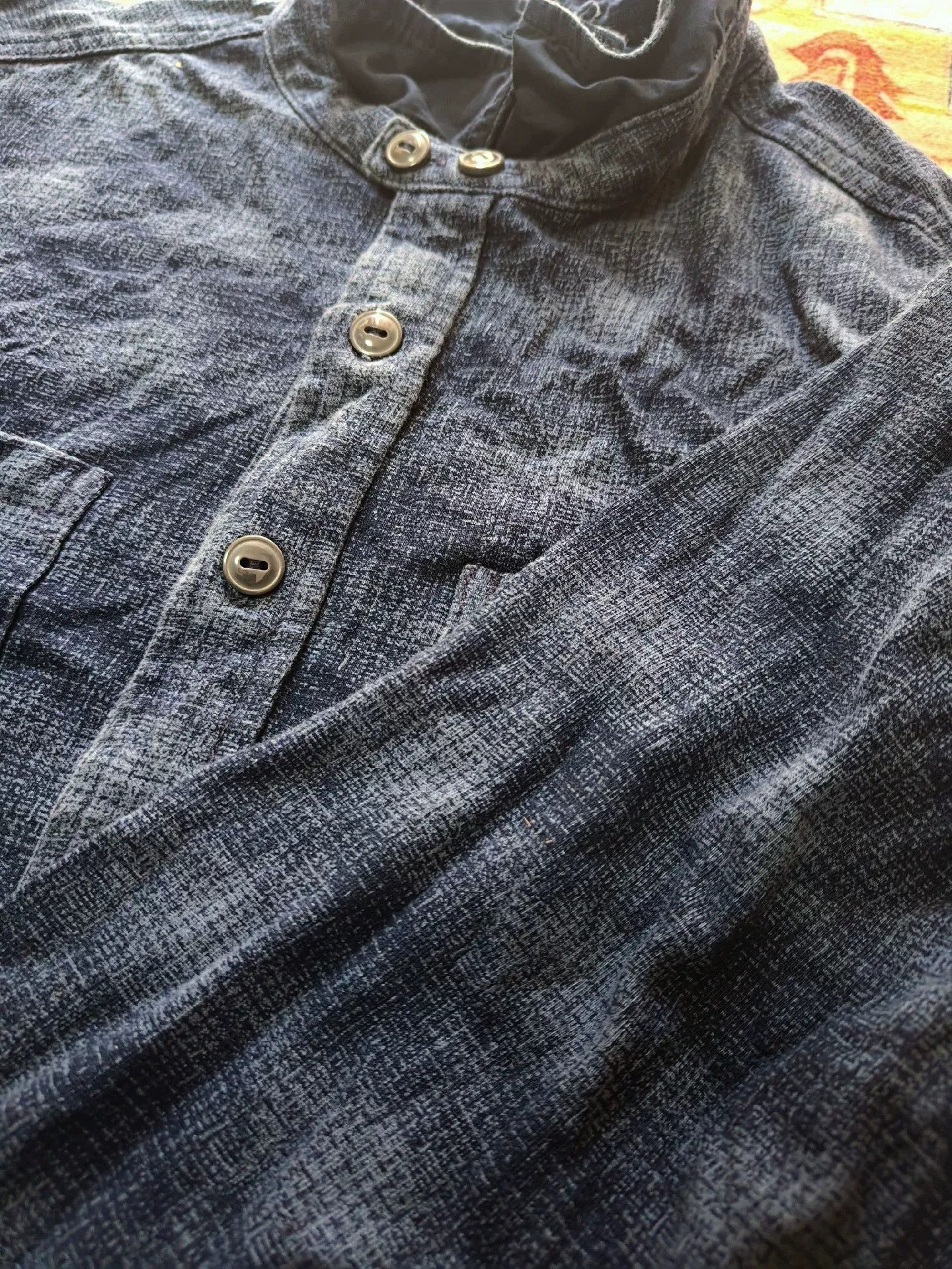 RRL Ralph Lauren RRL Cotton Linen Indigo Shirt Size US M / EU 48-50 / 2 - 6 Thumbnail