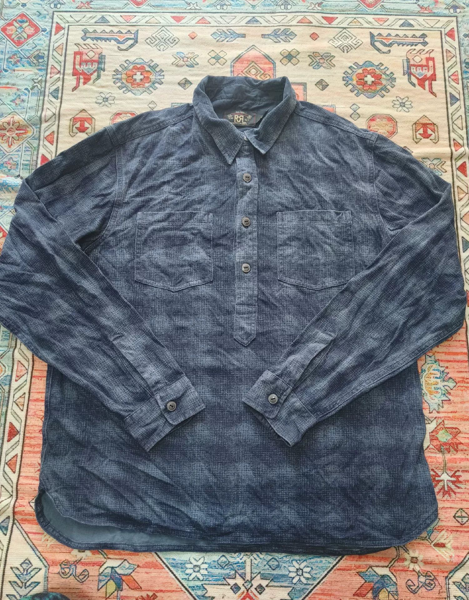 RRL Ralph Lauren RRL Cotton Linen Indigo Shirt Size US M / EU 48-50 / 2 - 2 Thumbnail