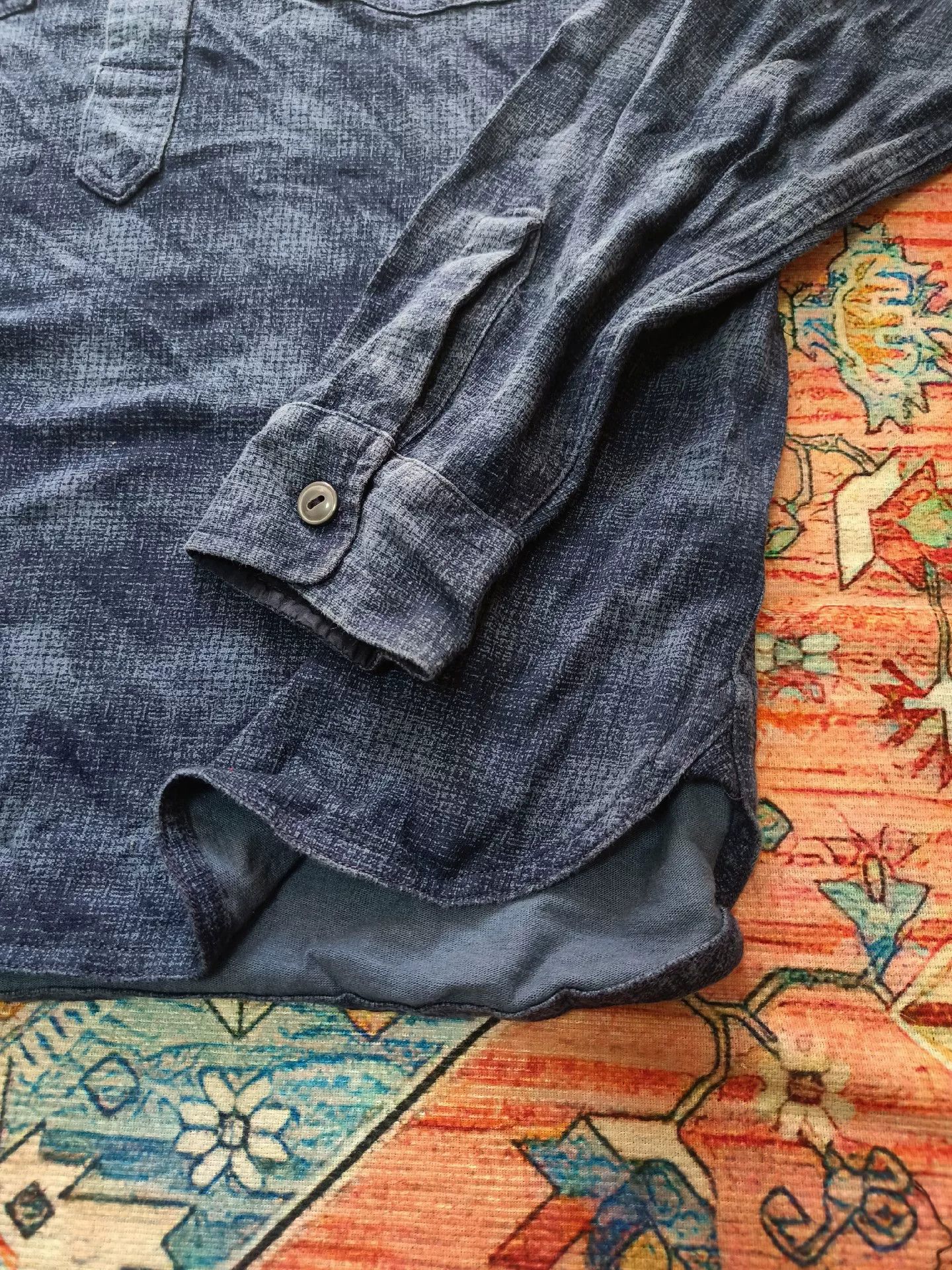 RRL Ralph Lauren RRL Cotton Linen Indigo Shirt Size US M / EU 48-50 / 2 - 7 Thumbnail