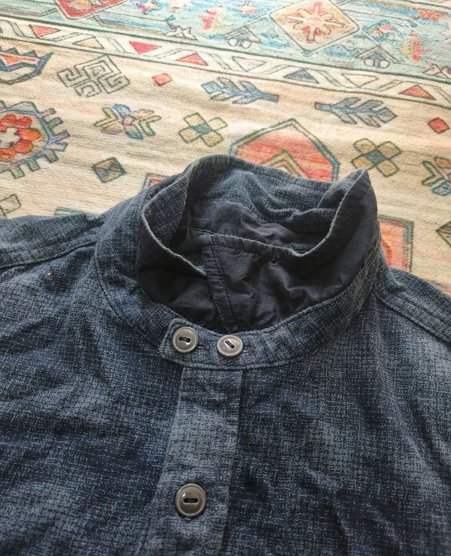 RRL Ralph Lauren RRL Cotton Linen Indigo Shirt Size US M / EU 48-50 / 2 - 5 Thumbnail