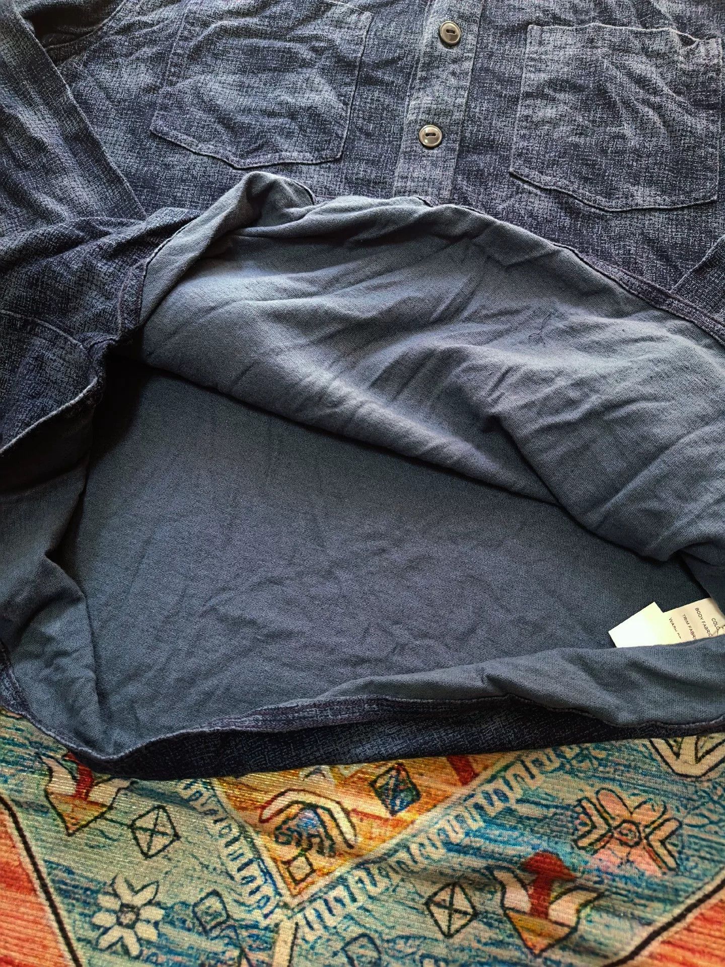 RRL Ralph Lauren RRL Cotton Linen Indigo Shirt Size US M / EU 48-50 / 2 - 9 Thumbnail