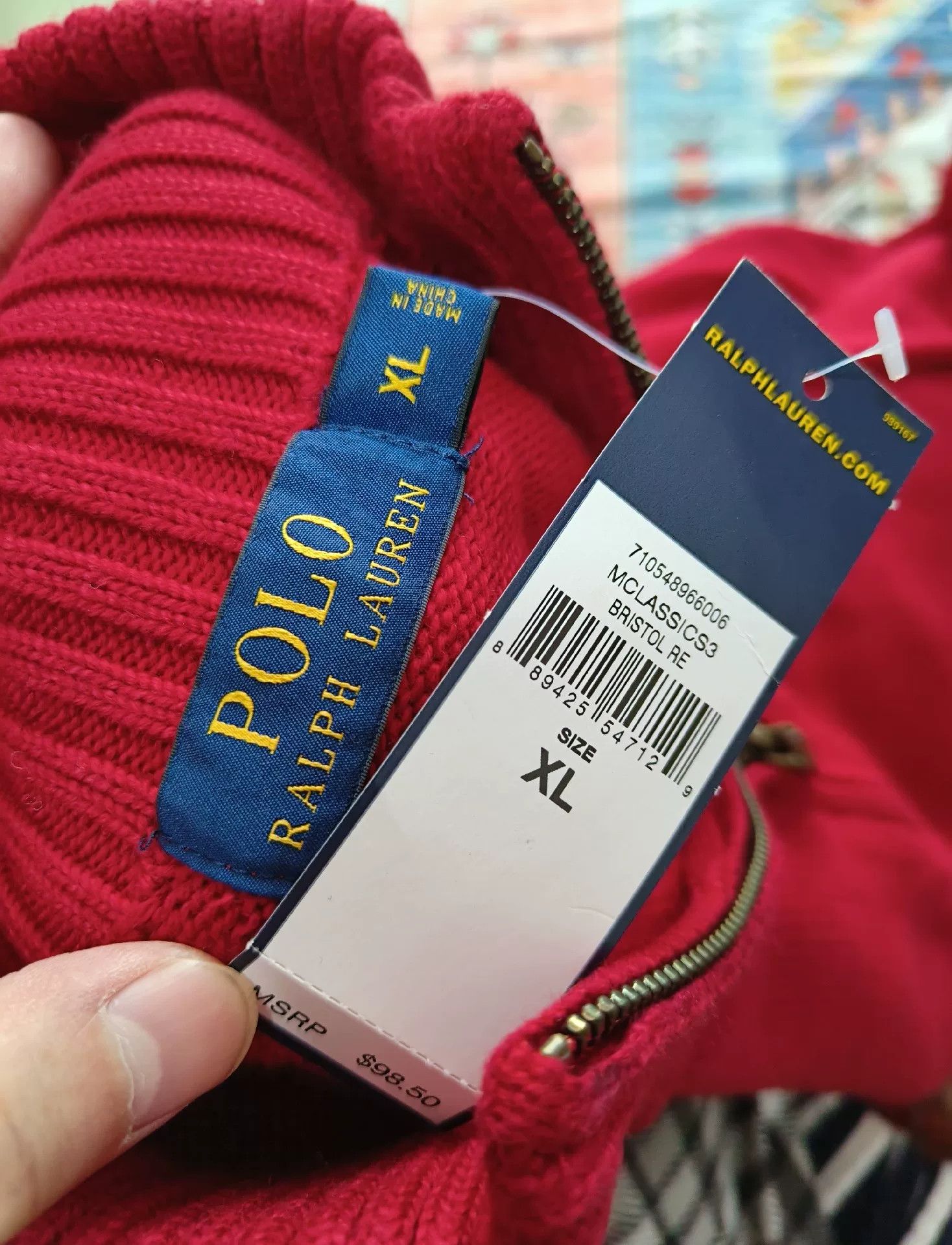 Ralph Lauren Ralph Lauren Half-Zip Knit Sweater Size US XL / EU 56 / 4 - 5 Thumbnail
