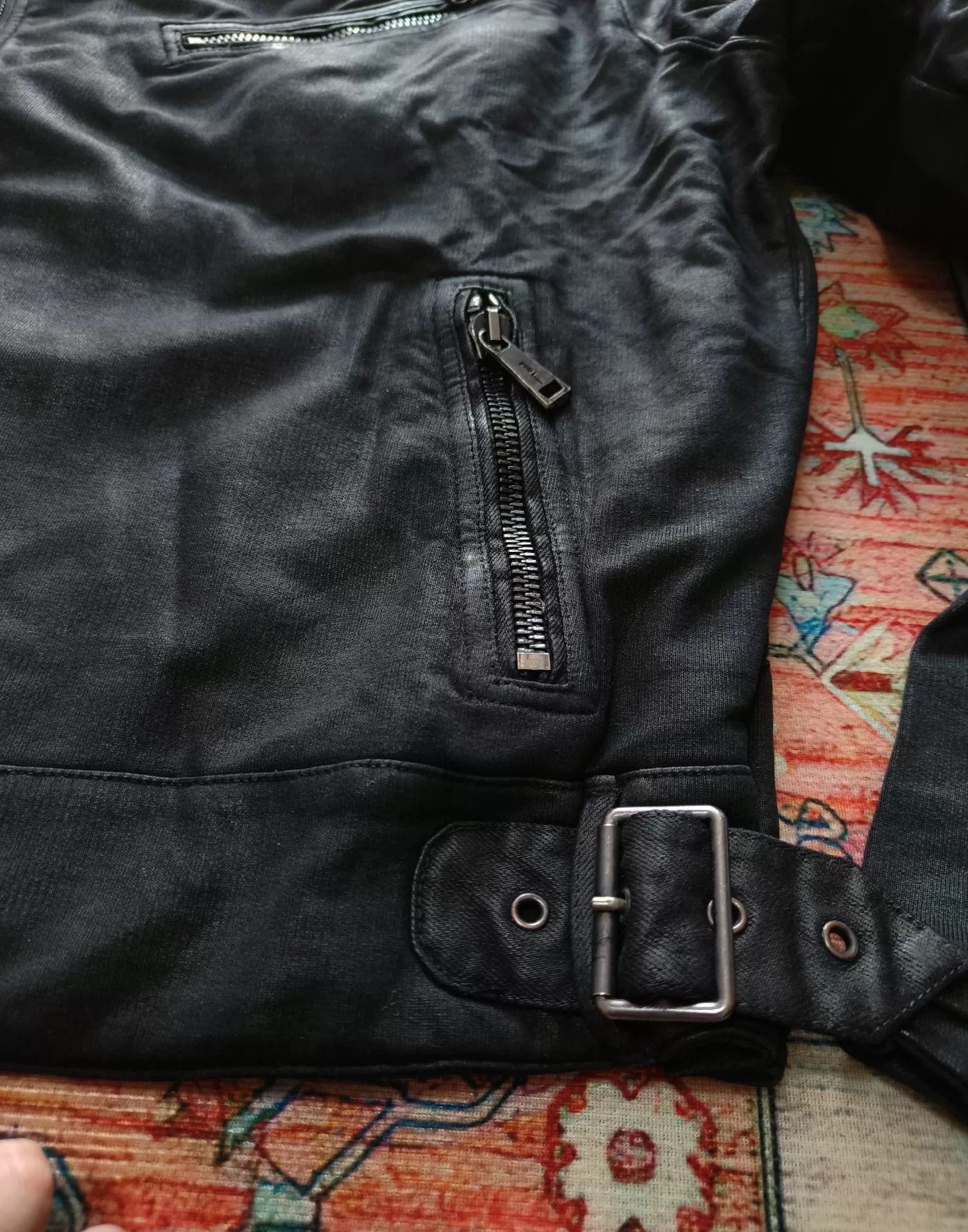 Ralph Lauren Black Label Polo Ralph Lauren Black Label Coated Biker Jacket Size US L / EU 52-54 / 3 - 7 Thumbnail