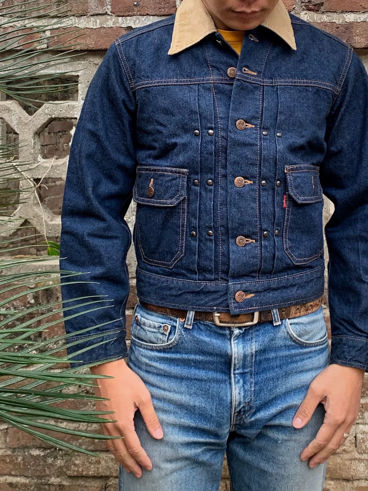 Vintage Vintage Big John Raw Denim Jacket Size US S / EU 44-46 / 1 - 2 Thumbnail