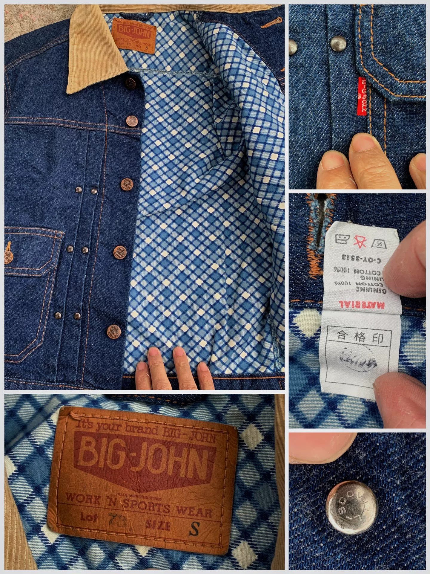 Vintage Vintage Big John Raw Denim Jacket Size US S / EU 44-46 / 1 - 5 Thumbnail