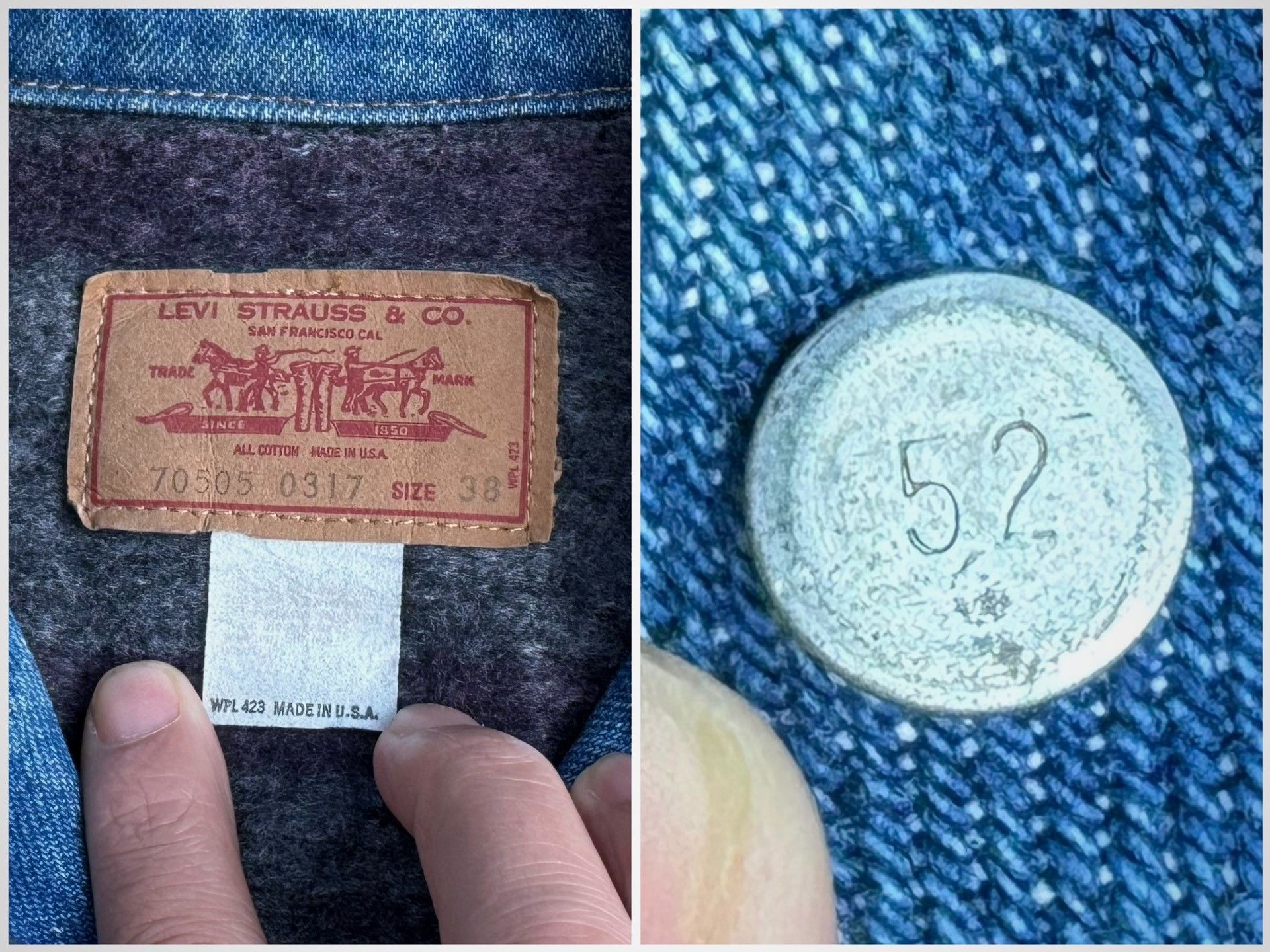 Vintage Vintage 70s Levis 70505 Denim Jacket Size US S / EU 44-46 / 1 - 4 Thumbnail
