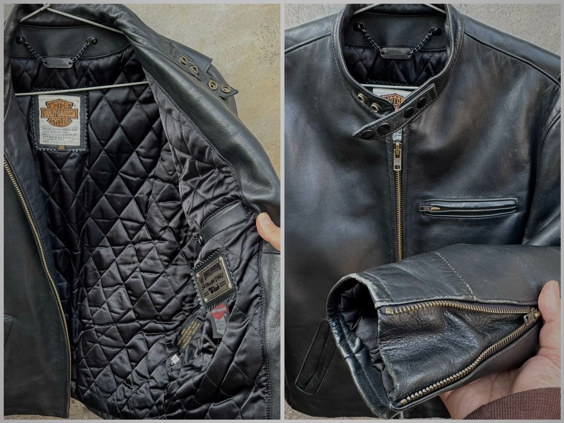 Vintage Vintage Harley Davidson 641 Leather Jacket Size US M / EU 48-50 / 2 - 3 Thumbnail