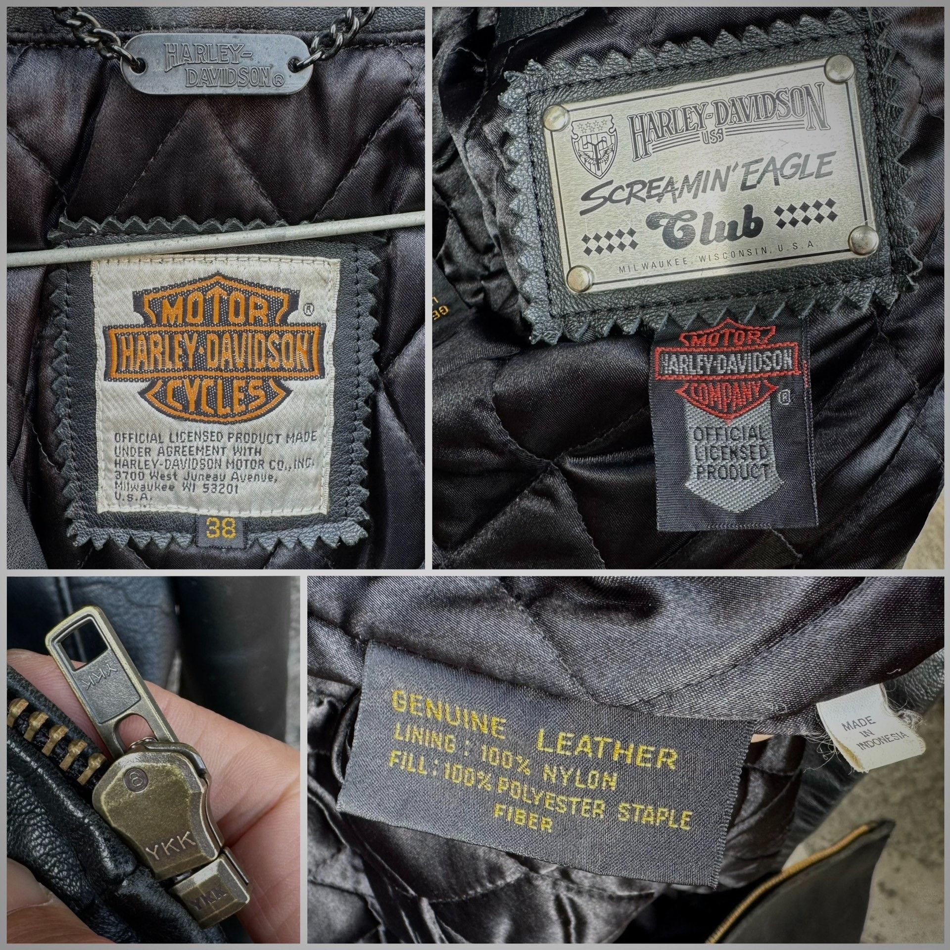 Vintage Vintage Harley Davidson 641 Leather Jacket Size US M / EU 48-50 / 2 - 4 Thumbnail