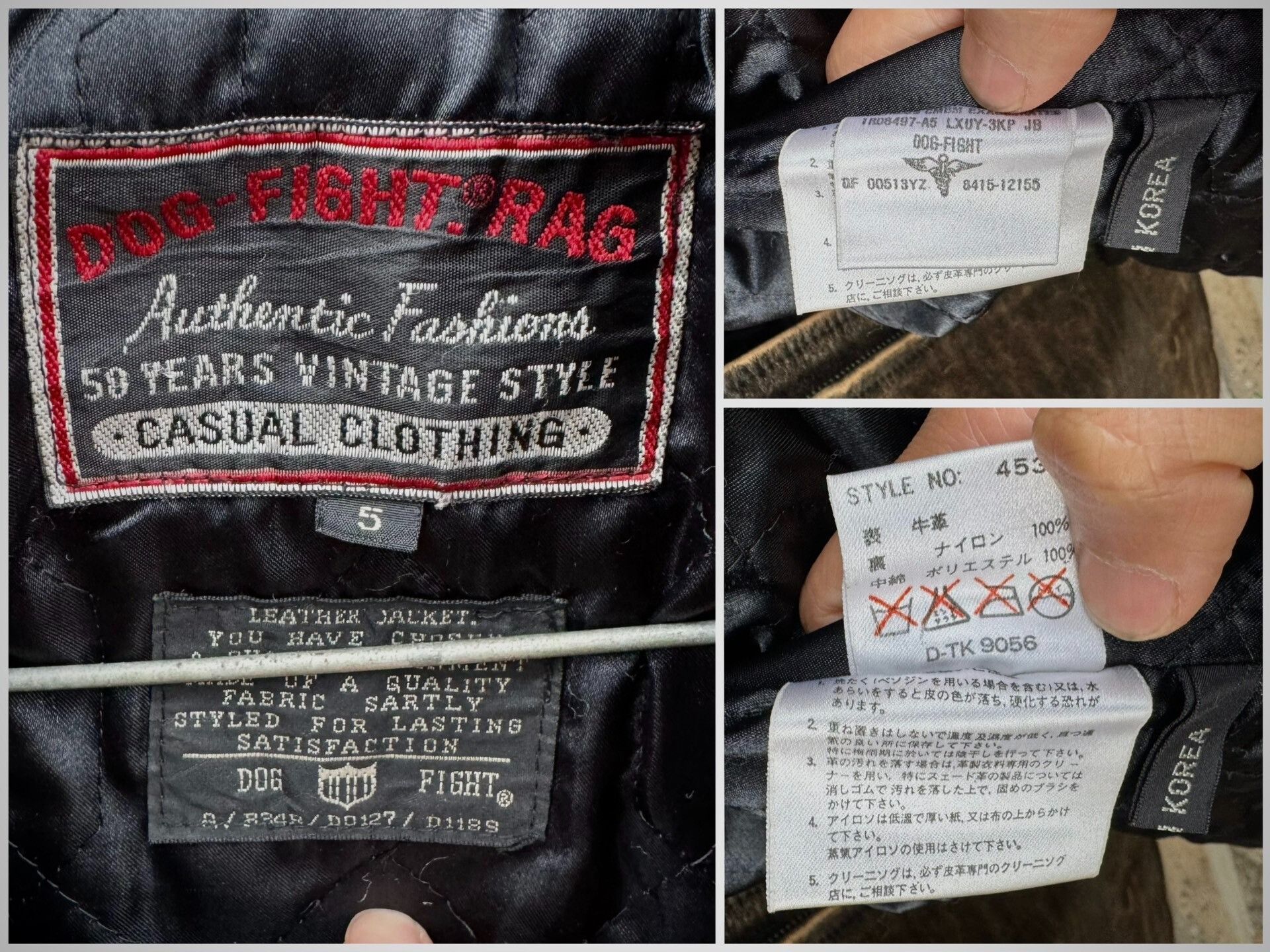 Vintage Vintage Dogfight Leather Jacket Size US M / EU 48-50 / 2 - 4 Thumbnail