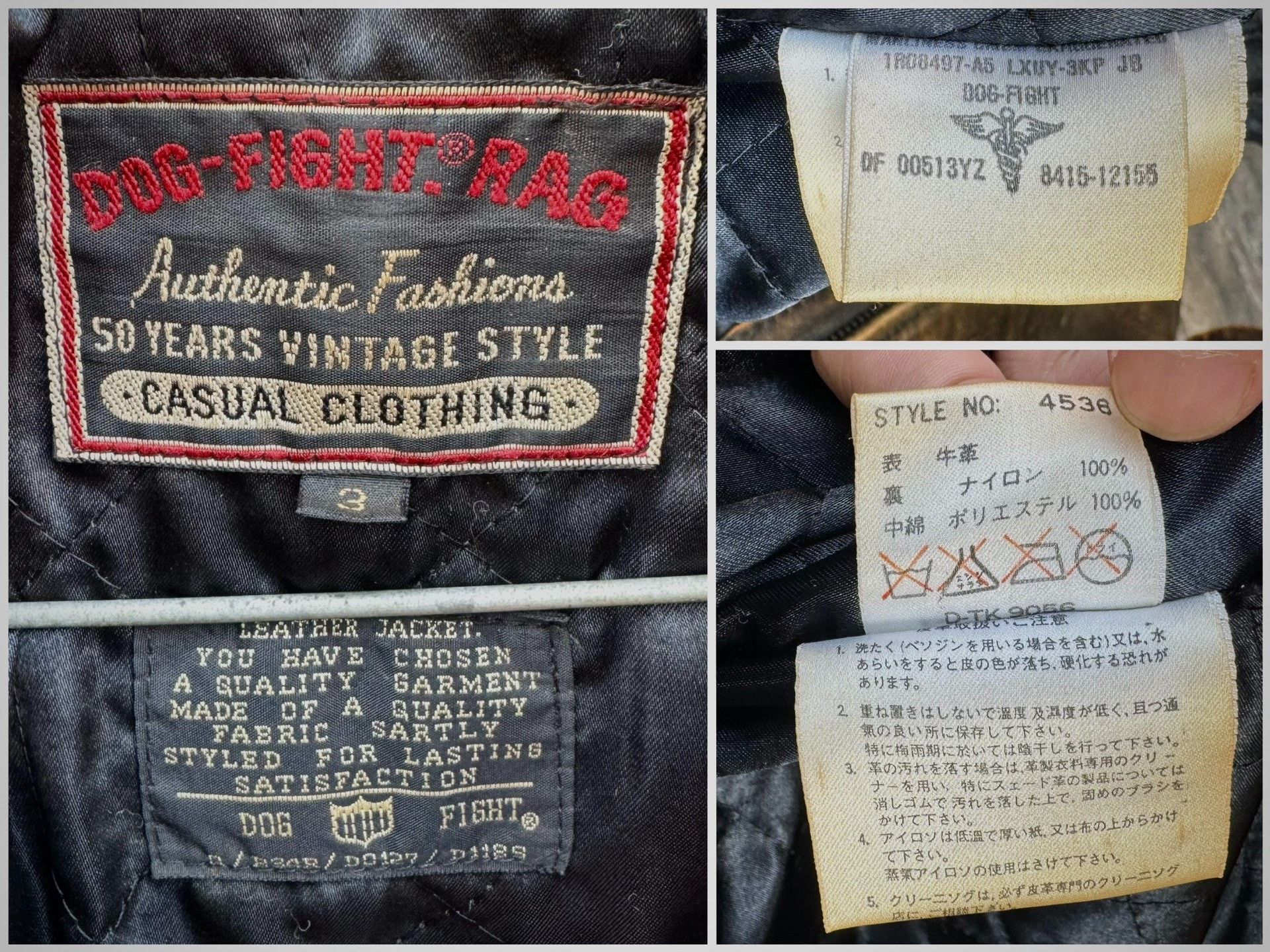 Vintage Vintage Dogfight Leather Jacket Size US M / EU 48-50 / 2 - 4 Thumbnail
