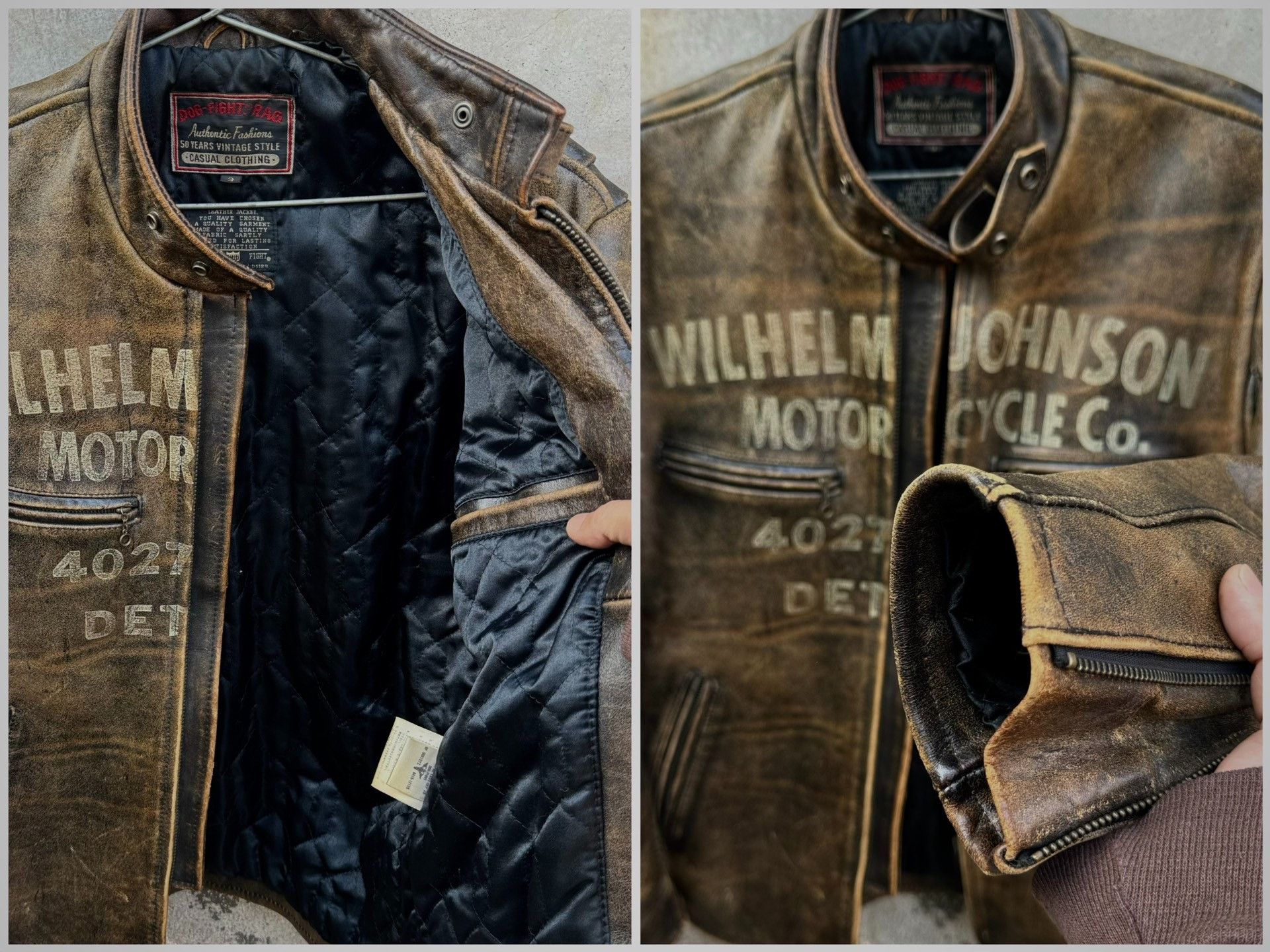 Vintage Vintage Dogfight Leather Jacket Size US M / EU 48-50 / 2 - 3 Thumbnail