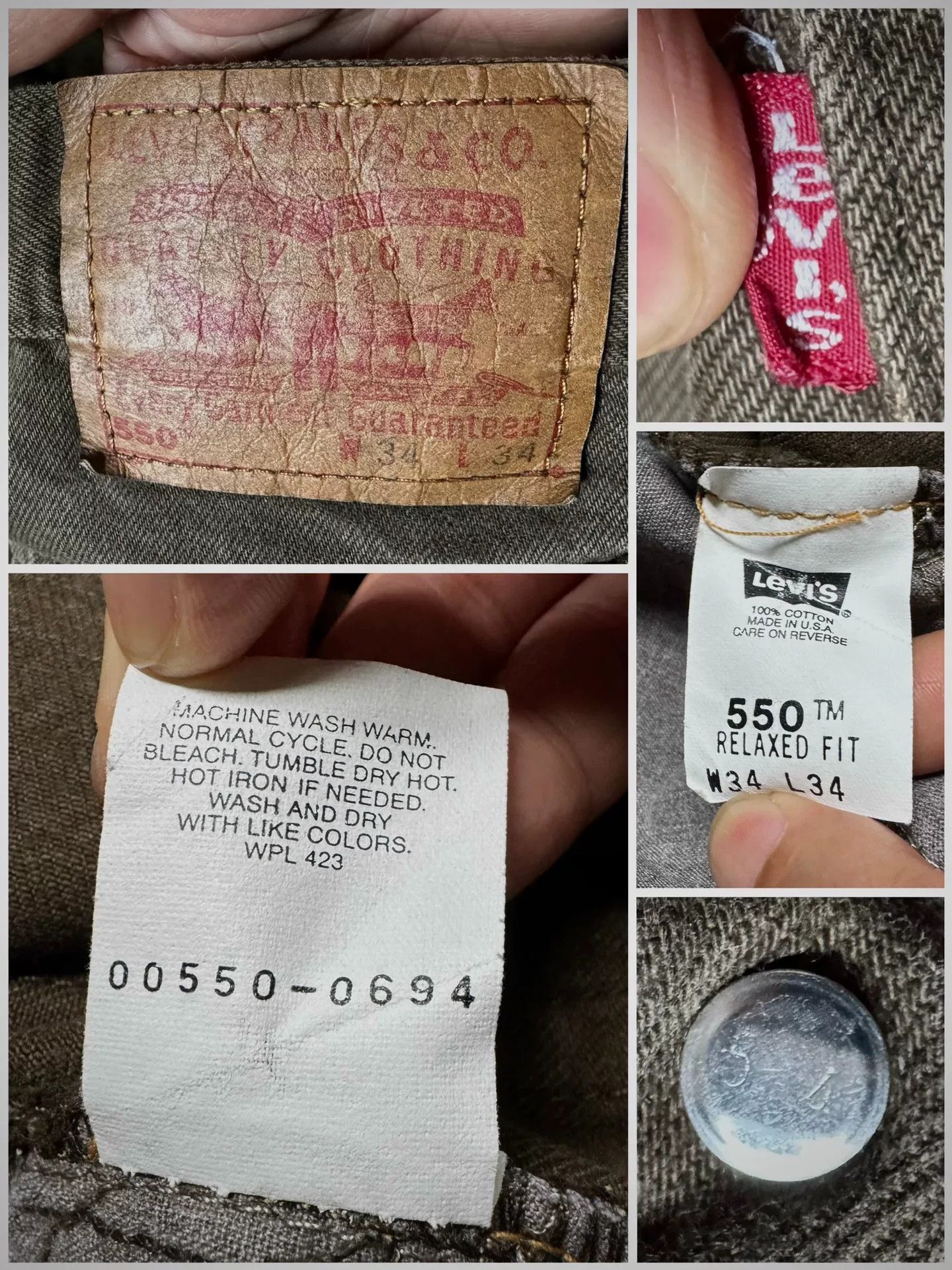 Vintage Vintage Levis 550 Baggy USA Jeans Size US 34 / EU 50 - 3 Thumbnail