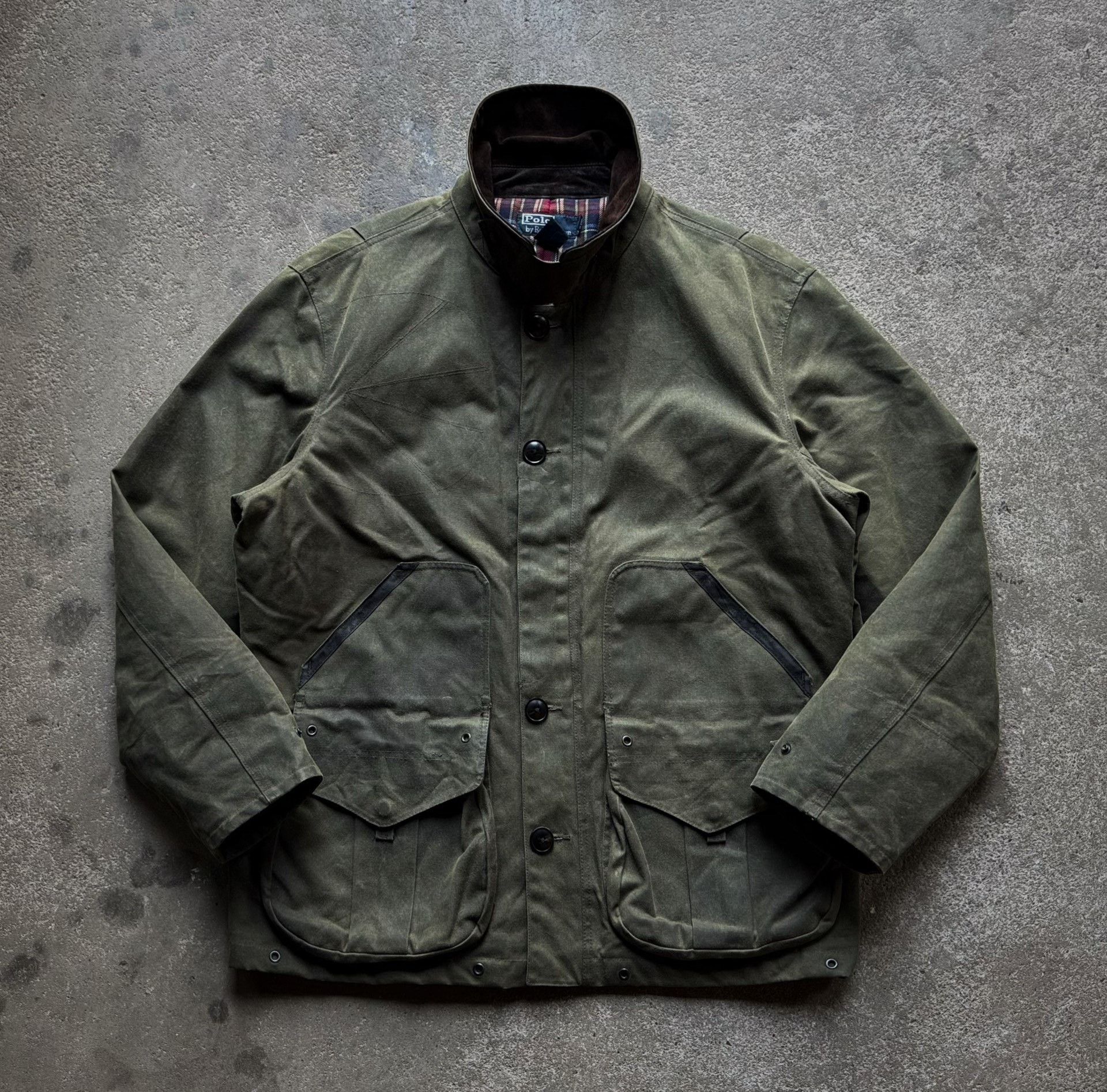 Vintage Vintage Polo Ralph Lauren Oilcloth Hunting Jacket Size US XL / EU 56 / 4 - 2 Thumbnail