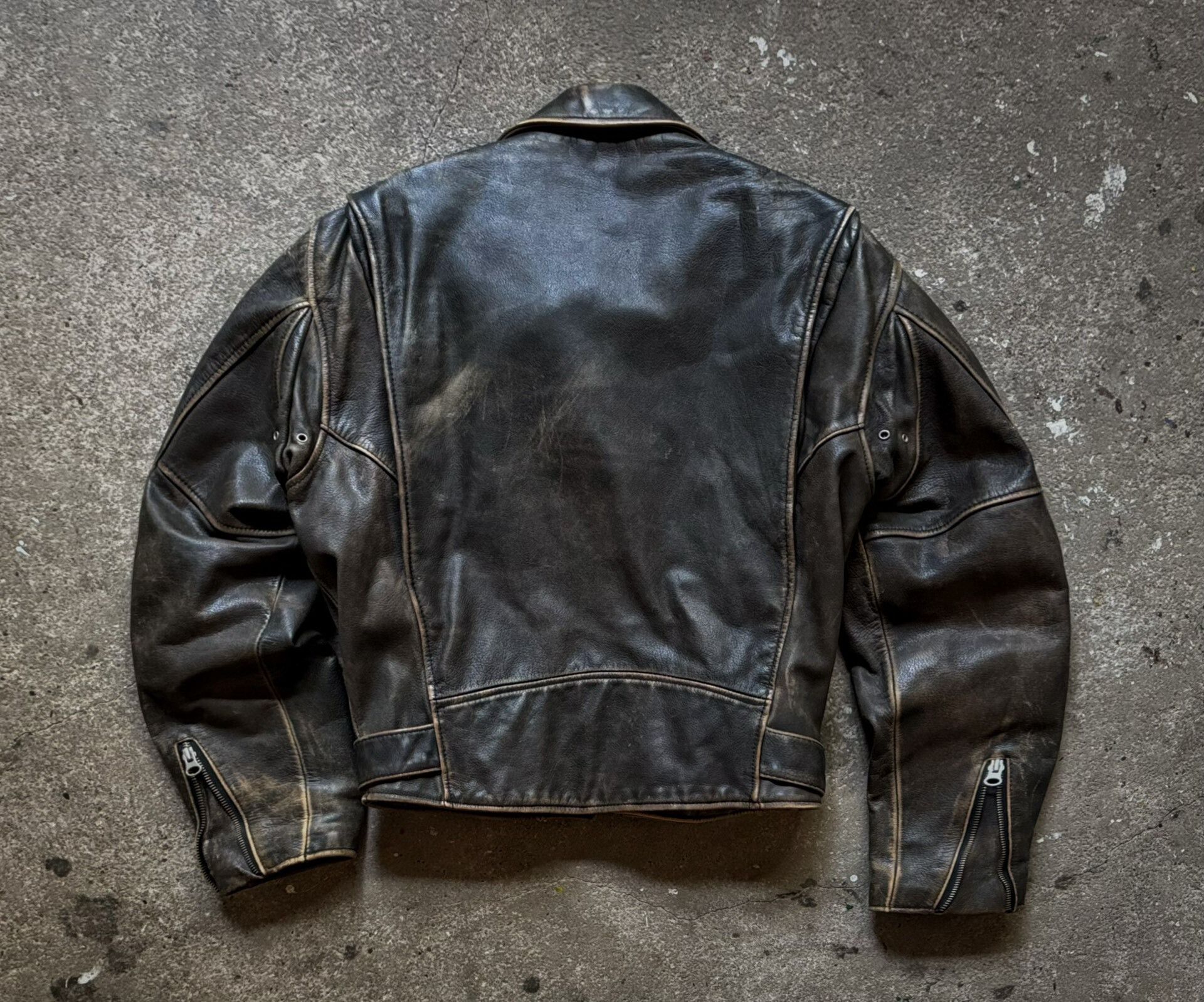 Vintage Vintage RBC Leather Biker Jacket Size US L / EU 52-54 / 3 - 9 Thumbnail