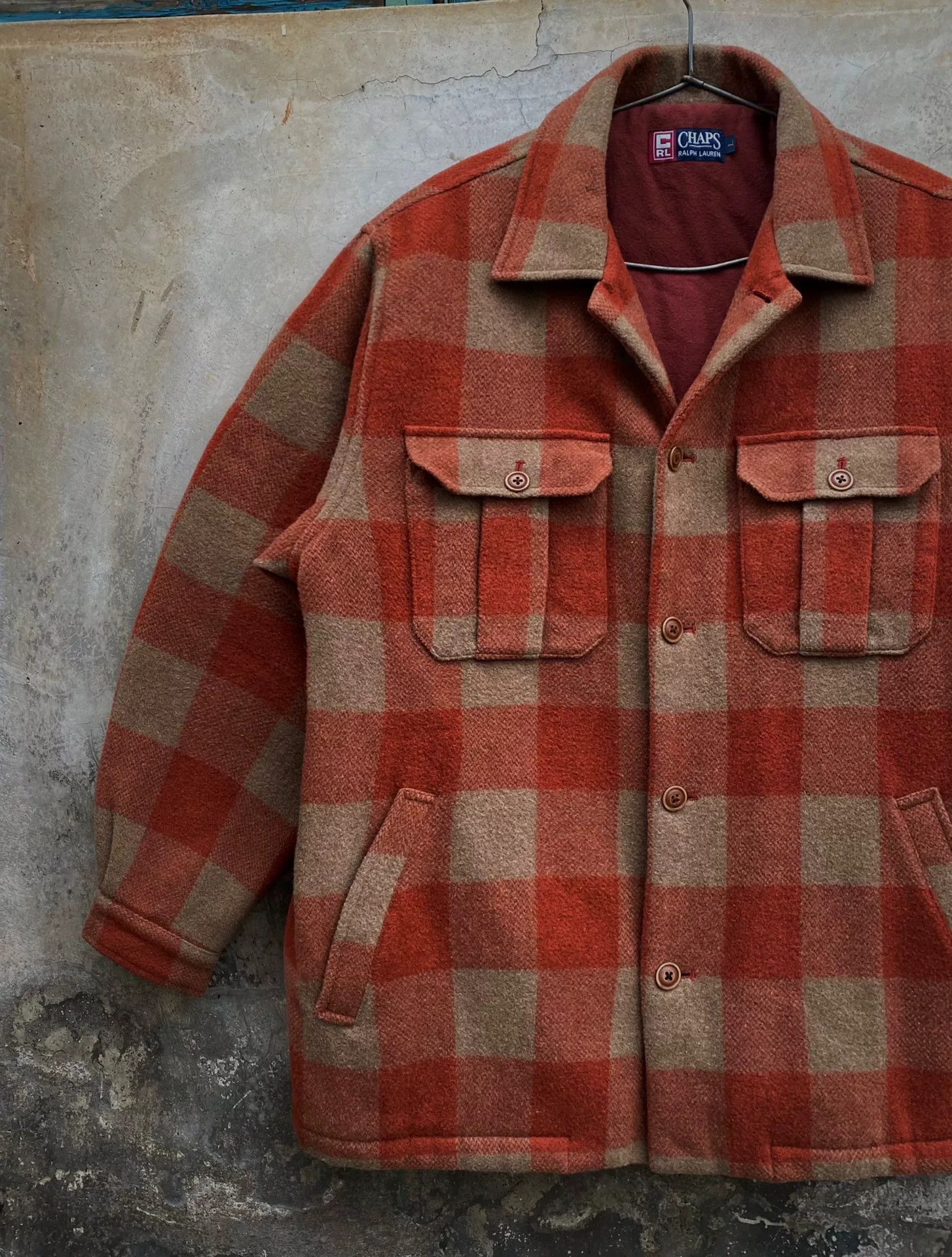 Vintage 1980-90s Polo Ralph Lauren Chaps Wool Coat Size US M / EU 48-50 / 2 - 2 Thumbnail
