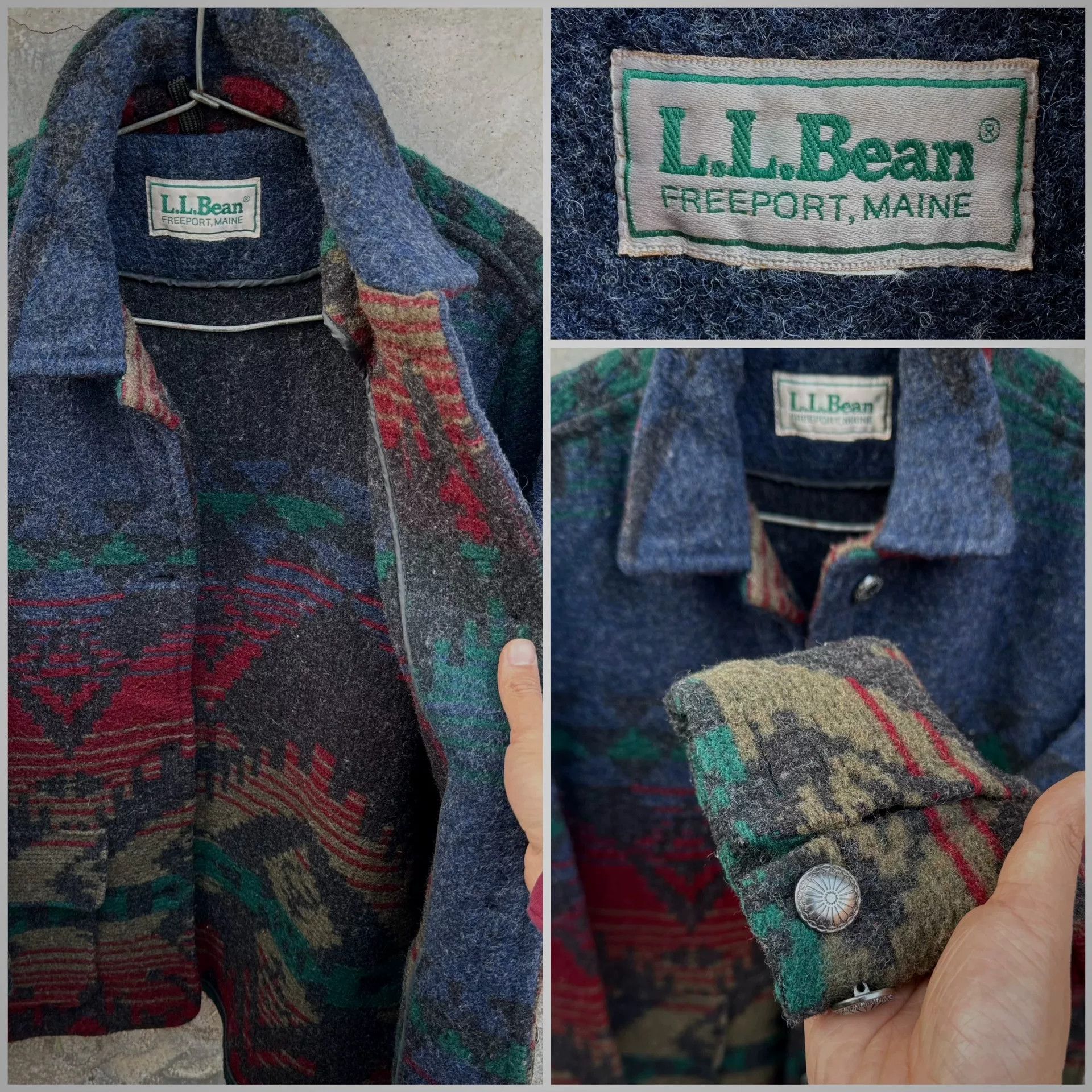 Vintage Vintage Woolrich L.L.Bean Wool Jacket Size US XL / EU 56 / 4 - 7 Thumbnail