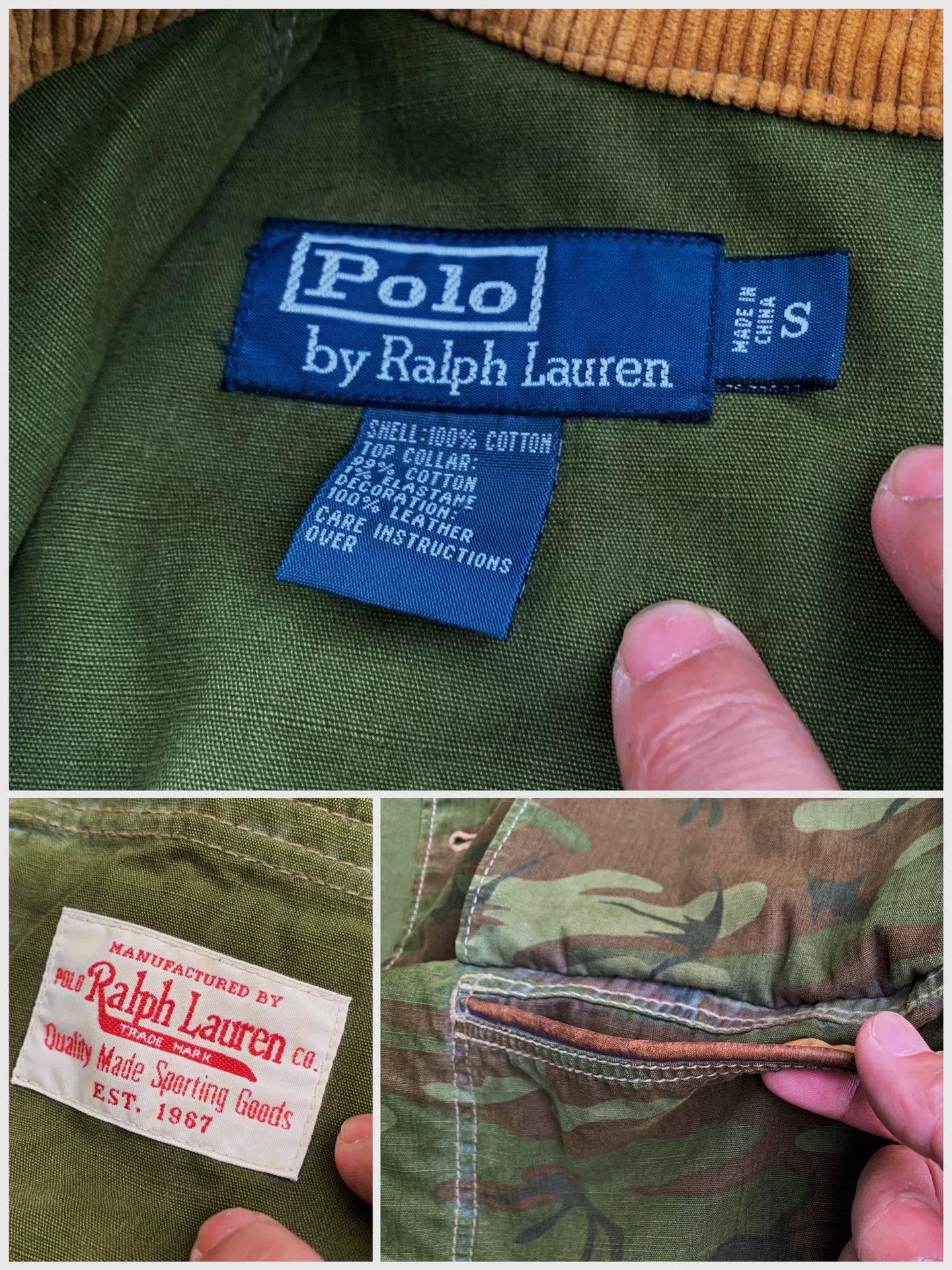 Vintage Vintage Polo Ralph Lauren Camouflage Jacket Size US S / EU 44-46 / 1 - 4 Thumbnail