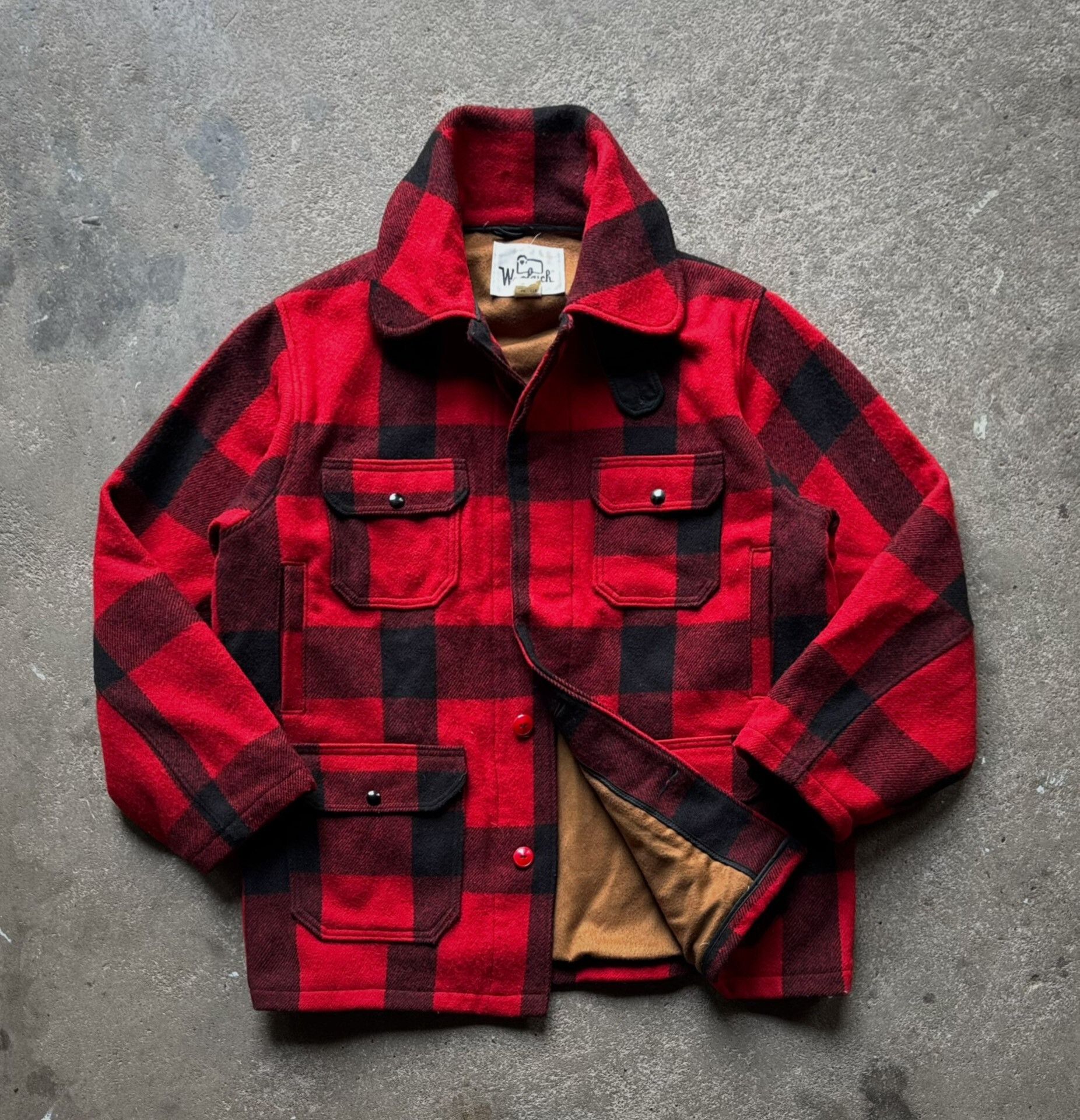 Vintage Vintage Woolrich Heavy Wool Hunting Jacket Size US S / EU 44-46 / 1 - 4 Thumbnail