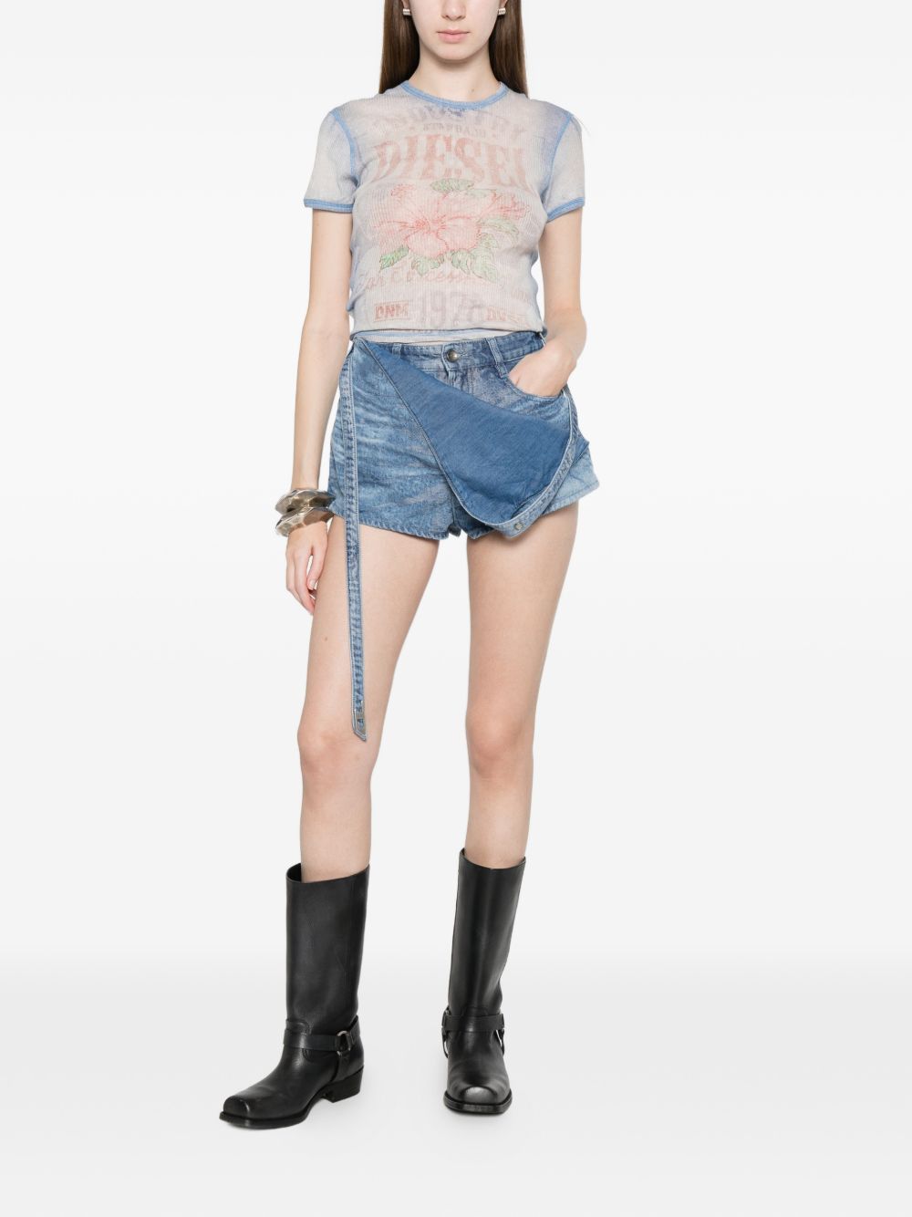 Diesel DENIM COTTON SHORTS Size 26" / US 2 / IT 38 - 3 Thumbnail