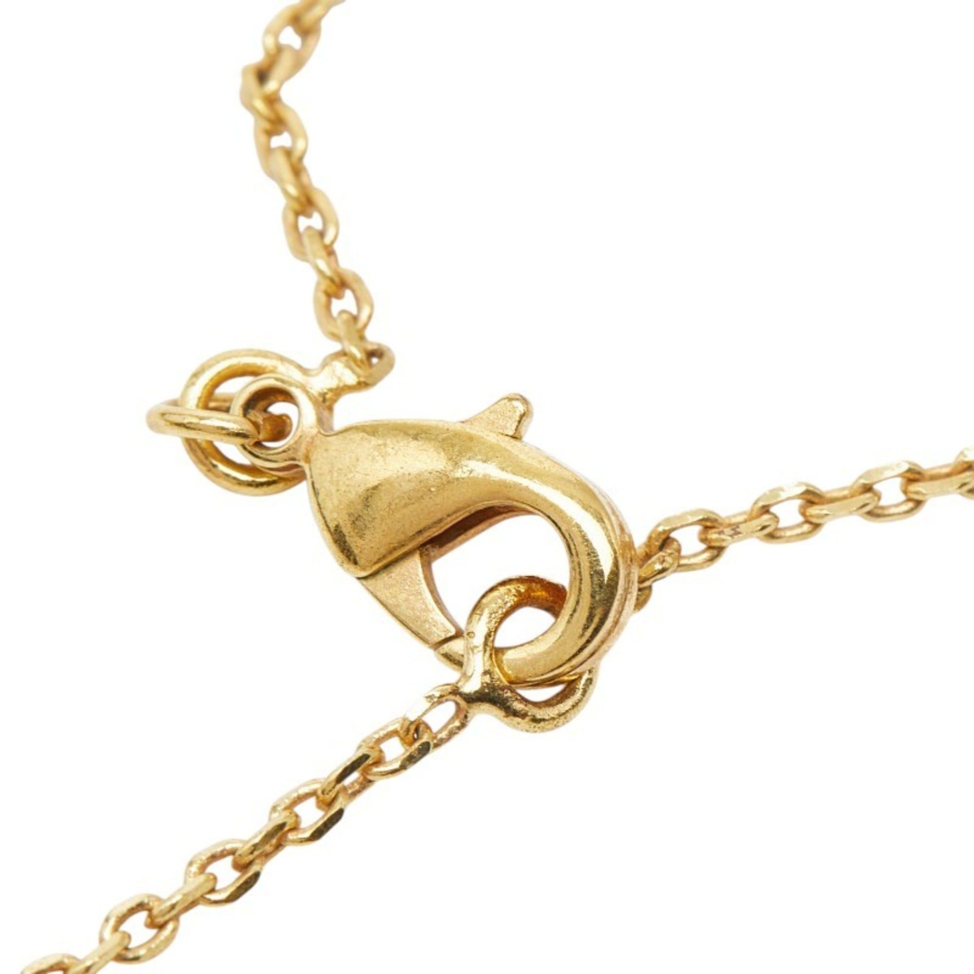 Celine Celine handbag motif chain pendant necklace, gold and red plated enamel, for women. CELINE Size ONE SIZE - 5 Thumbnail