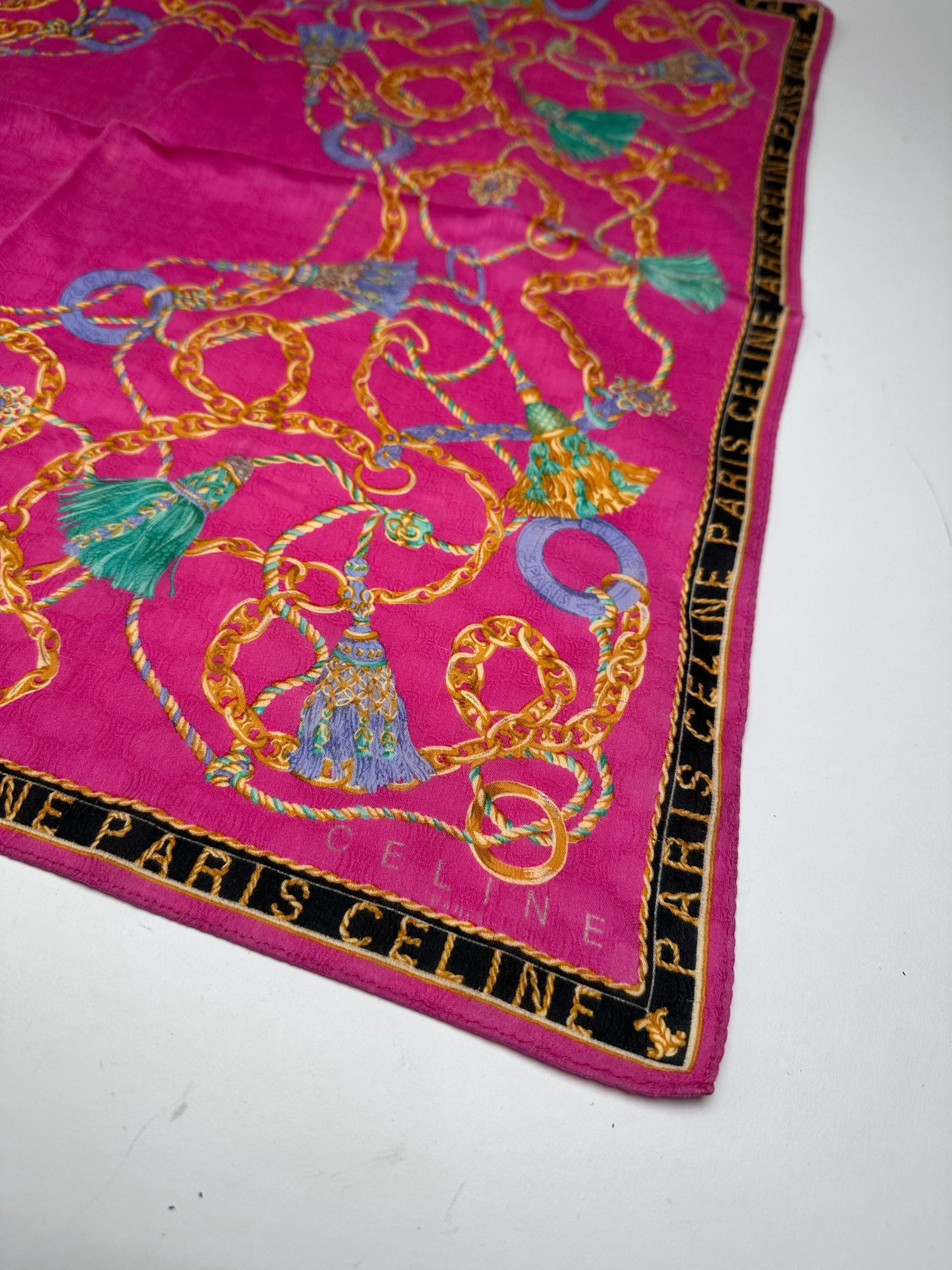 Celine Vintage Paris scarf Purple Size ONE SIZE - 2 Thumbnail