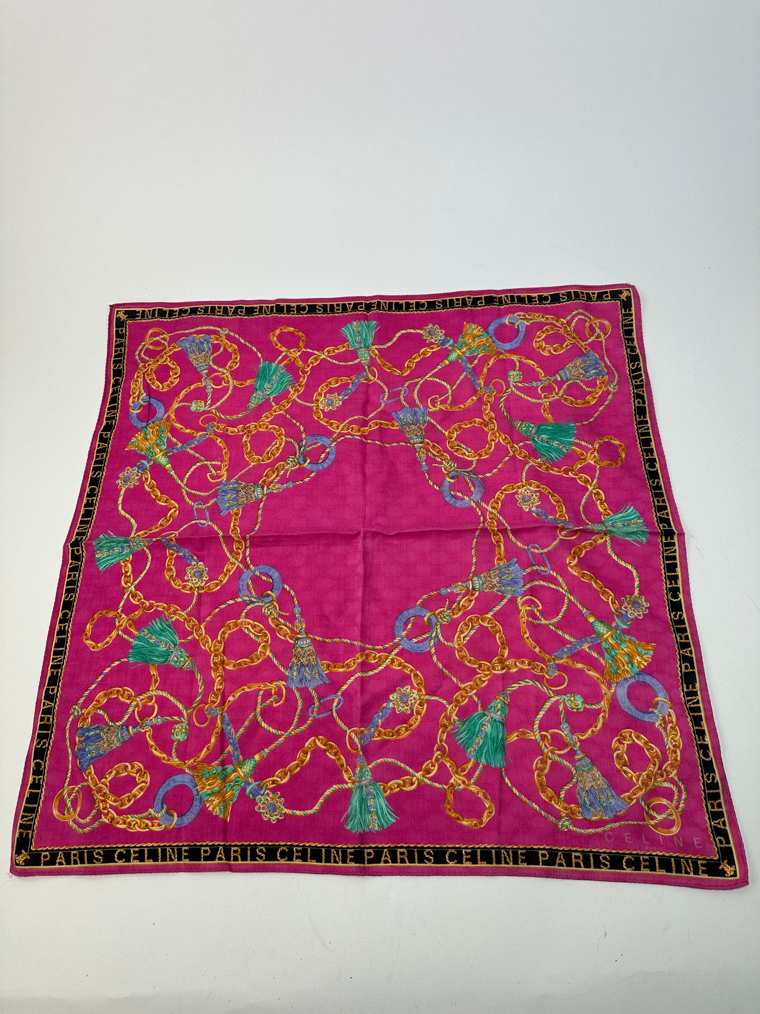 Celine Vintage Paris scarf Purple Size ONE SIZE - 4 Thumbnail