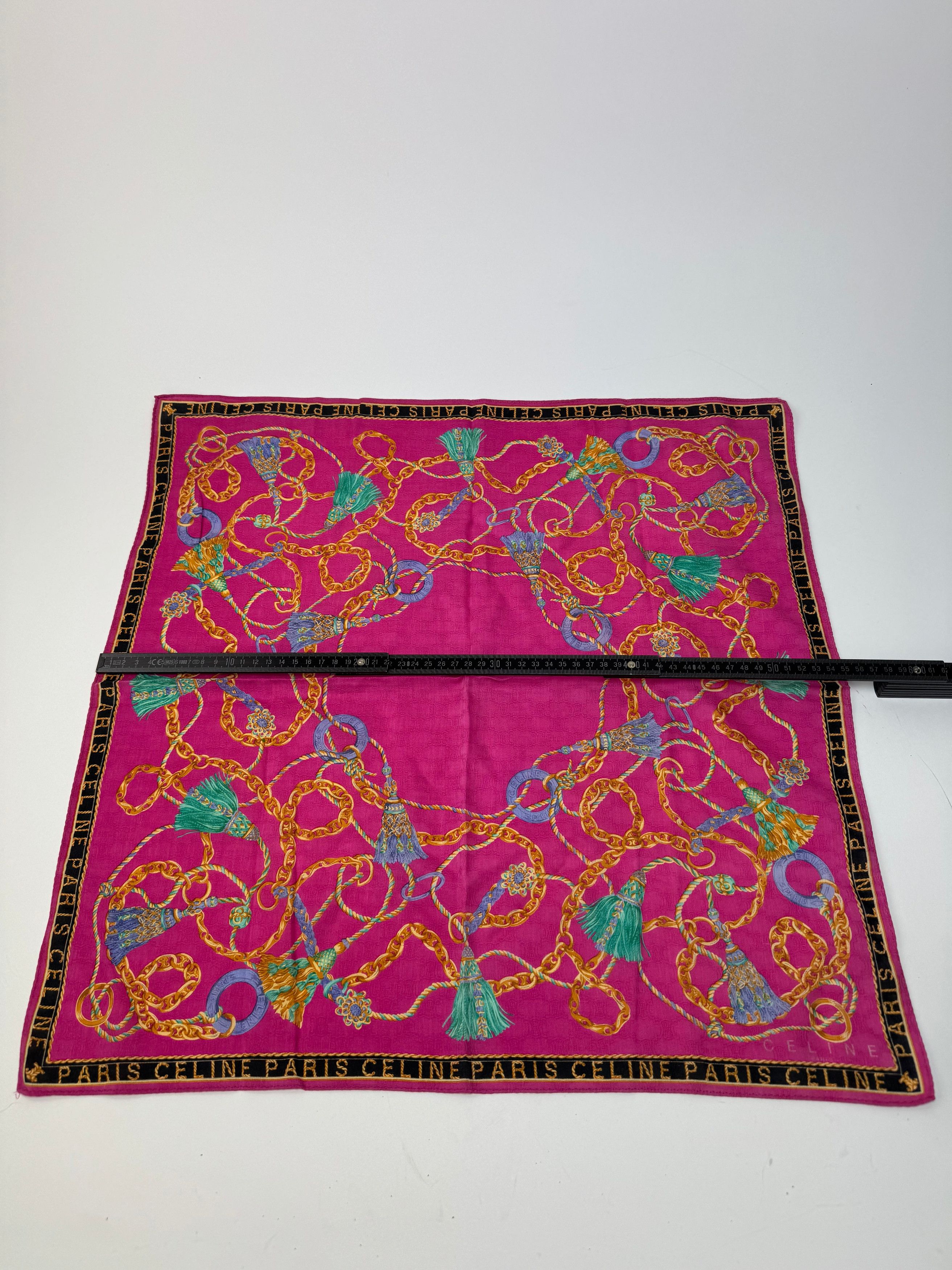 Celine Vintage Paris scarf Purple Size ONE SIZE - 6 Thumbnail