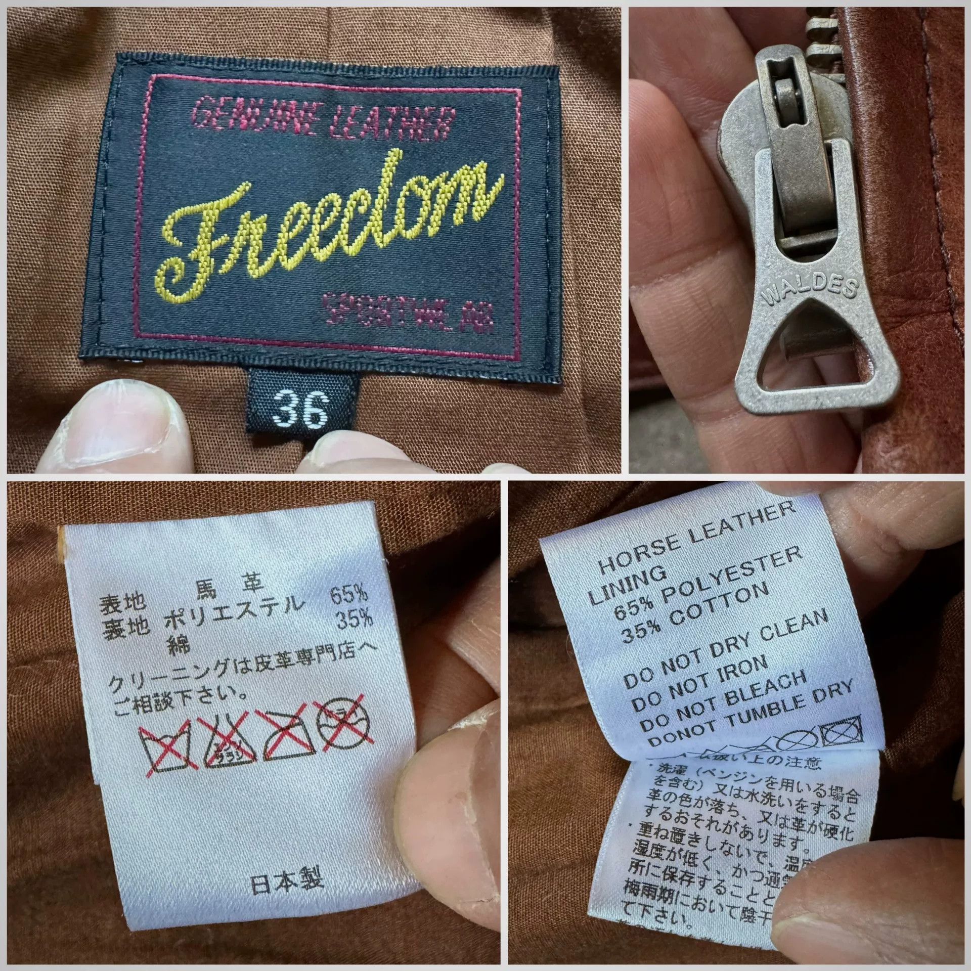 Vintage Vintage Freedom Japanese Horsehide Jacket Size US M / EU 48-50 / 2 - 5 Thumbnail