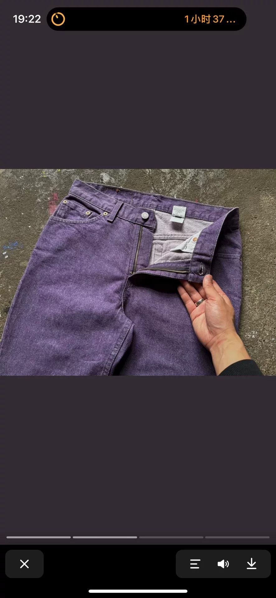 Vintage Vintage Levi's 517 Purple Jeans Size US 30 / EU 46 - 2 Thumbnail
