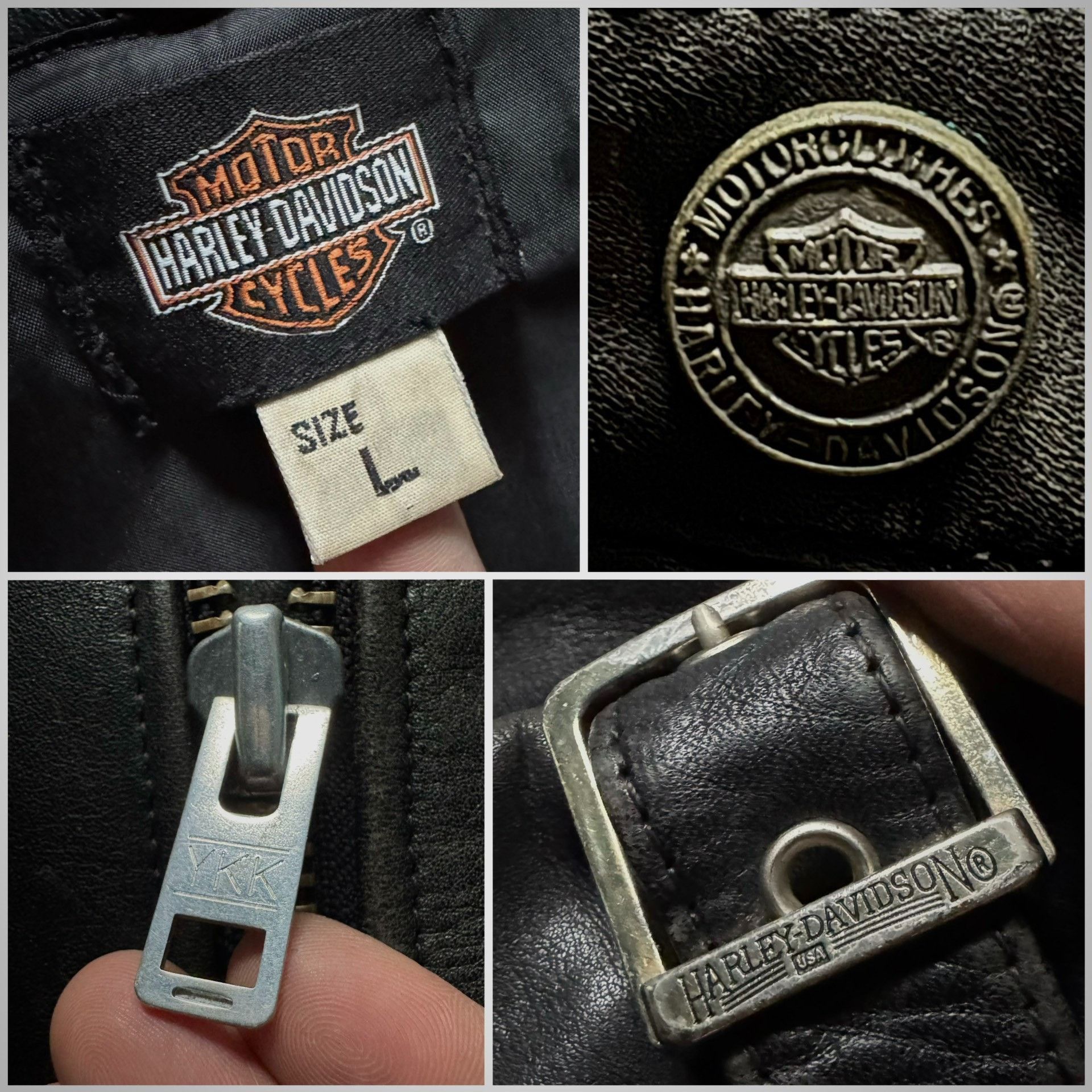 Vintage Vintage Harley Davidson 641 Leather Jacket Size US L / EU 52-54 / 3 - 4 Thumbnail