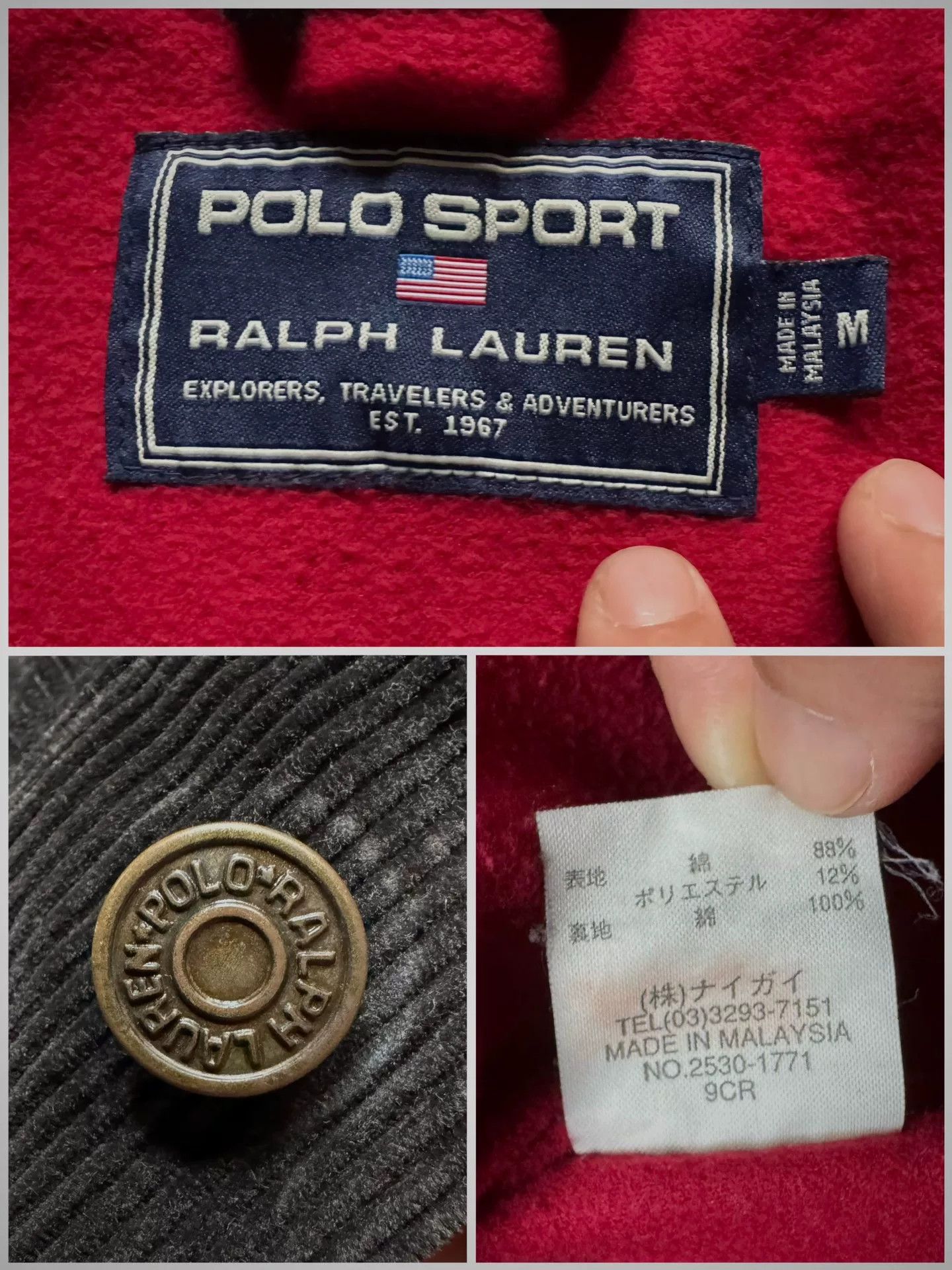 Vintage Vintage 90s Polo Sport Corduroy Jacket Size US M / EU 48-50 / 2 - 5 Thumbnail
