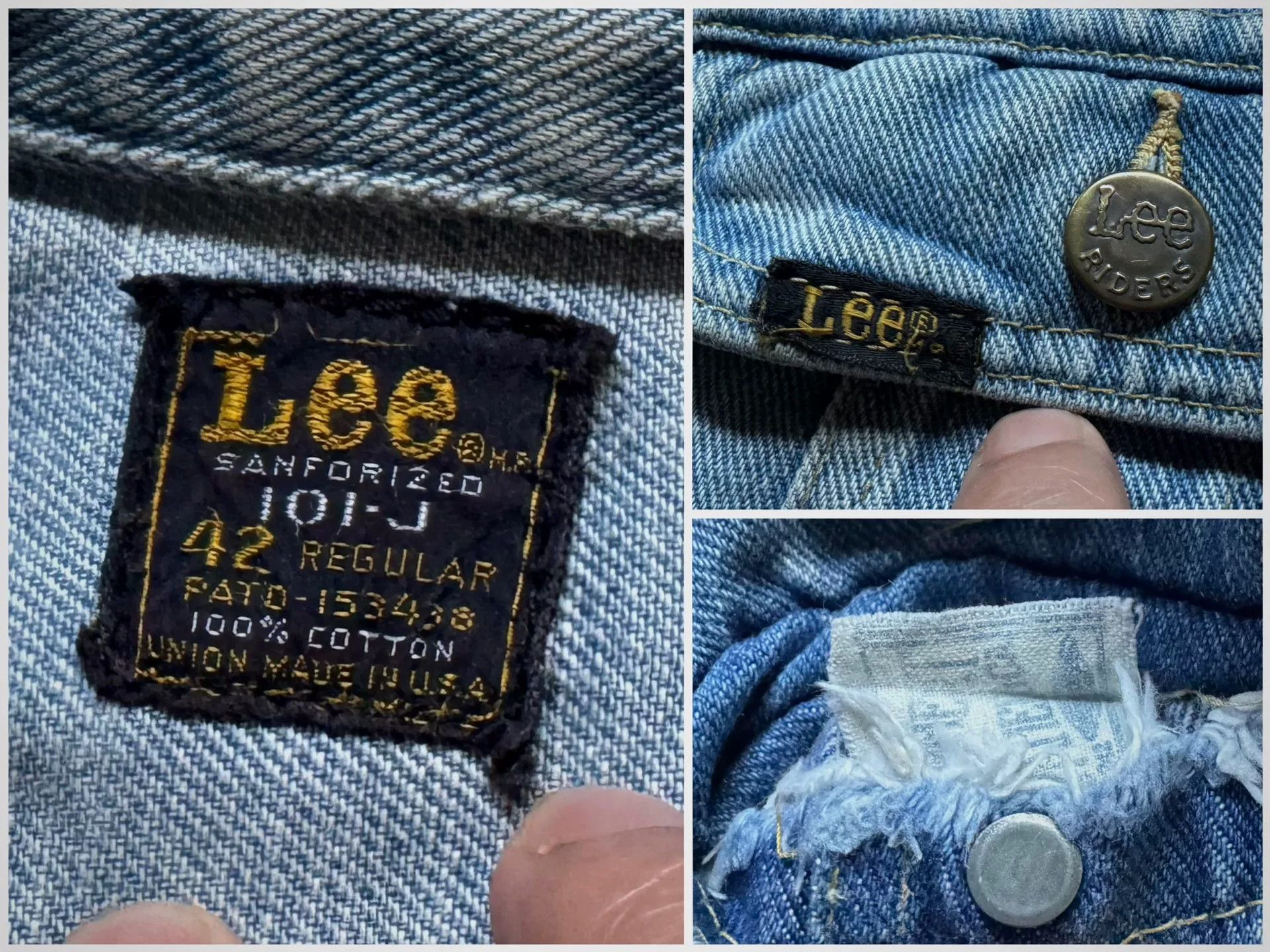 Vintage Vintage 60s Lee 101J Denim Jacket Size US XS / EU 42 / 0 - 5 Thumbnail