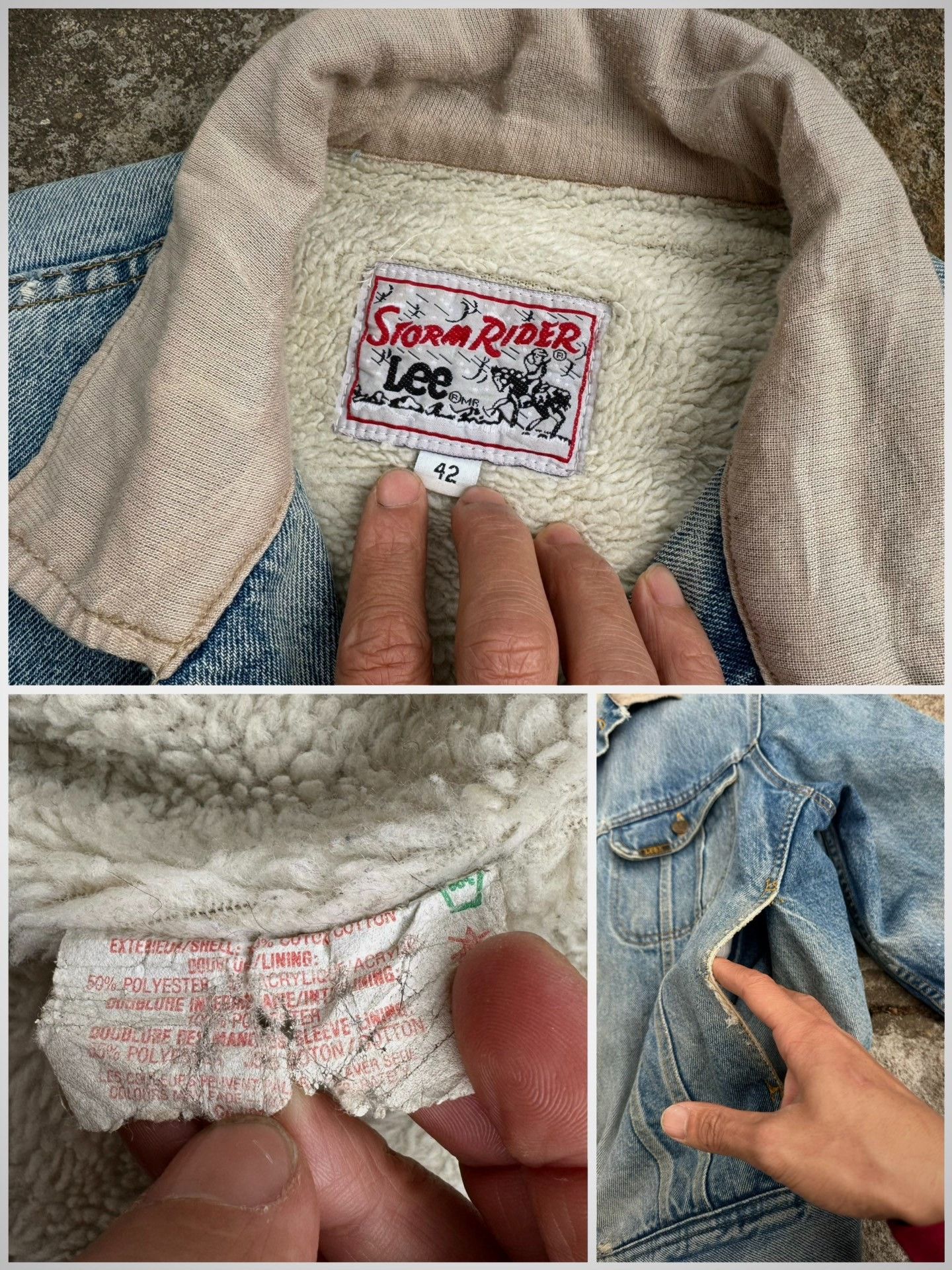 Vintage Vintage Lee 1980s Storm Rider Denim Jacket Size US XS / EU 42 / 0 - 3 Thumbnail