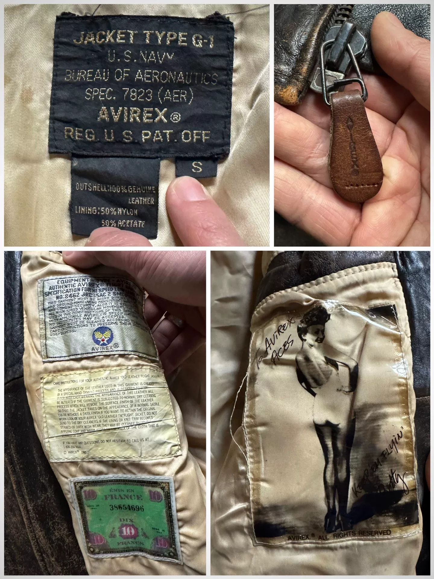 Vintage Vintage Avirex G1 Flight Leather Jacket Size US XXL / EU 58 / 5 - 7 Thumbnail